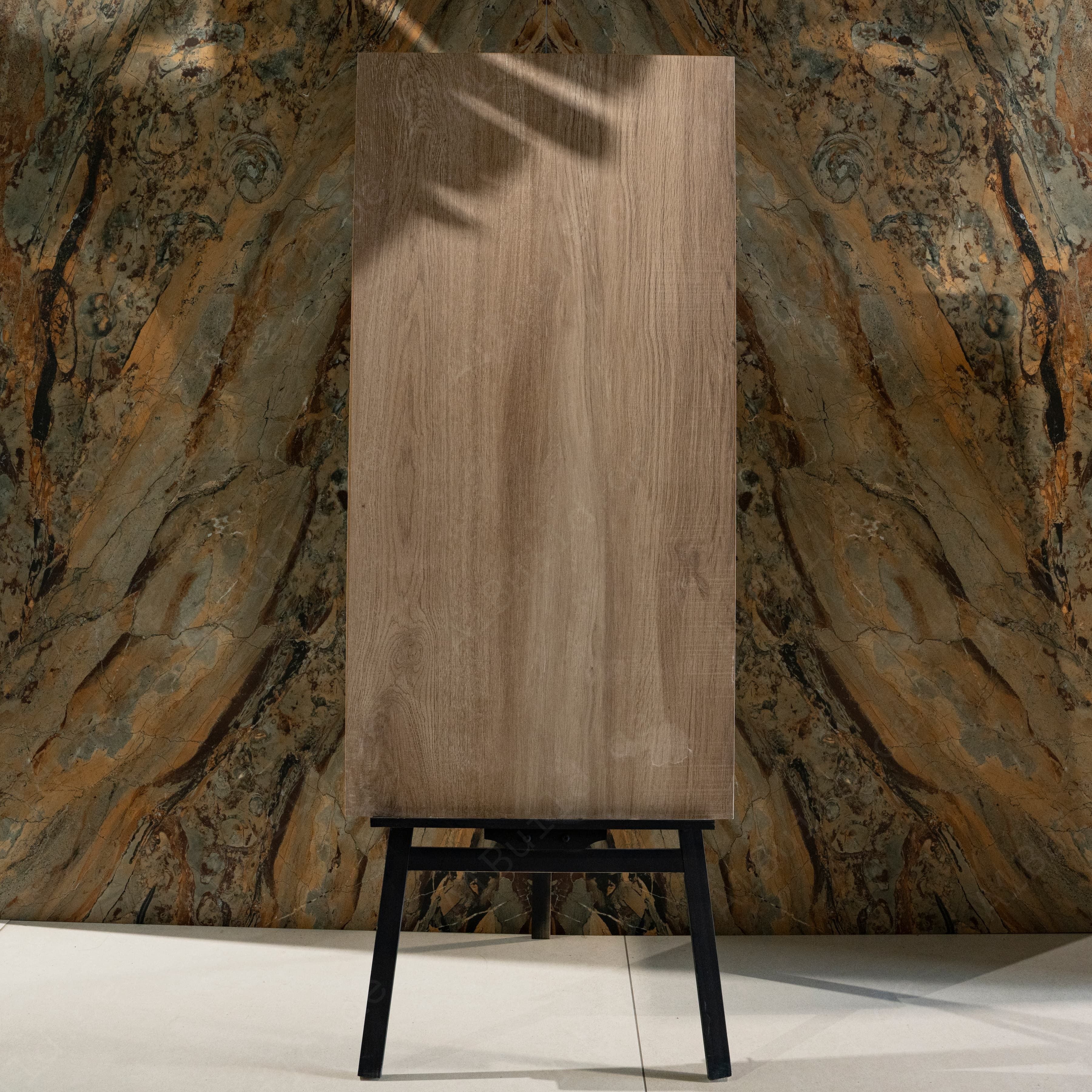 Brichwood Natural Oak Matte Porcelain Tile 60x120cm | Wood Look Large Format Floor Tile | Waterproof Timber Effect Flooring UAE Dubai Abu Dhabi