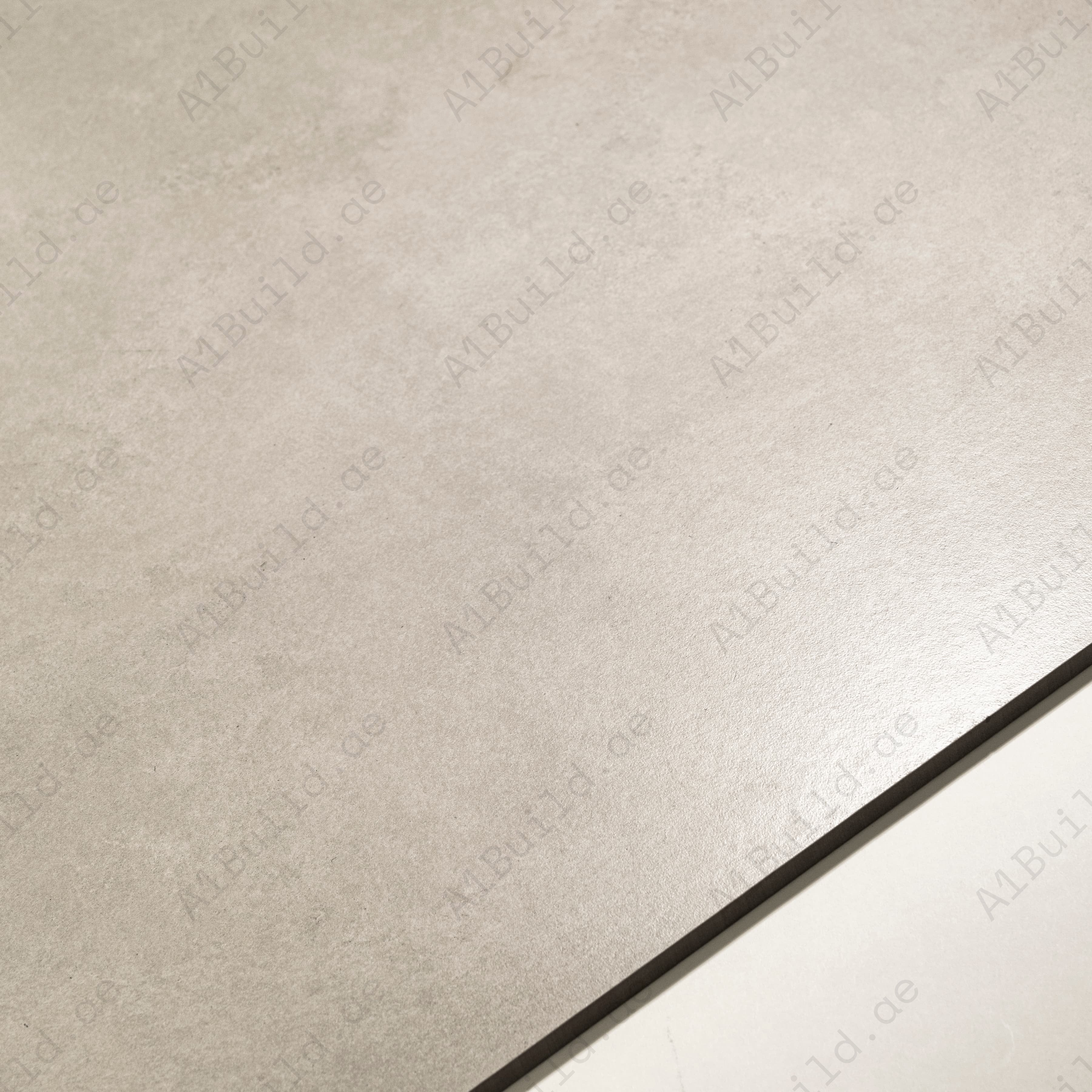 NI Ivory Matte Porcelain Tile 60x120cm | Concrete Look Large Format Floor & Wall Tile | Minimal Neutral Tone Flooring UAE Dubai Abu Dhabi