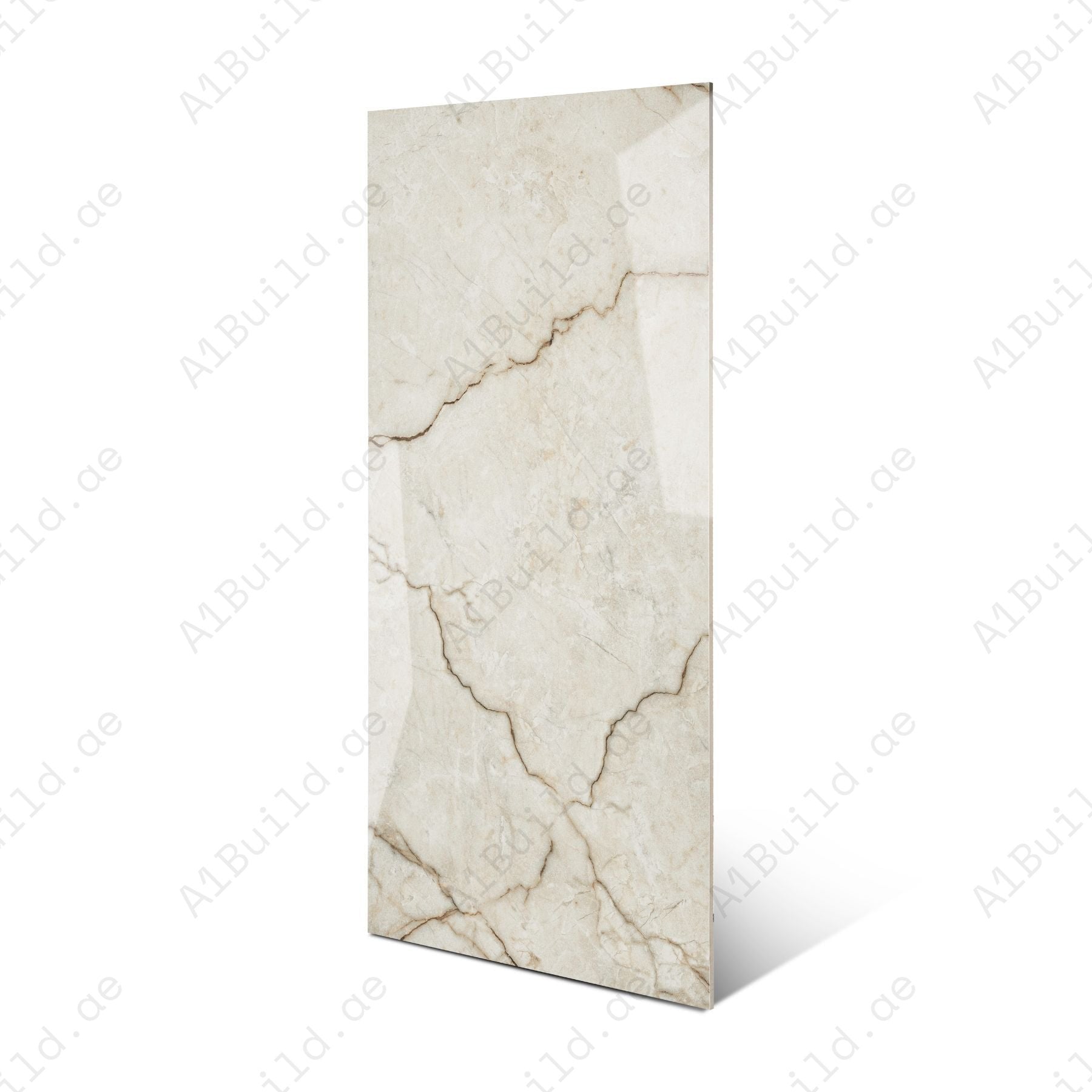 Torso Gold Glossy Marble Effect Porcelain Floor & Wall Tile 60x120cm 9mm