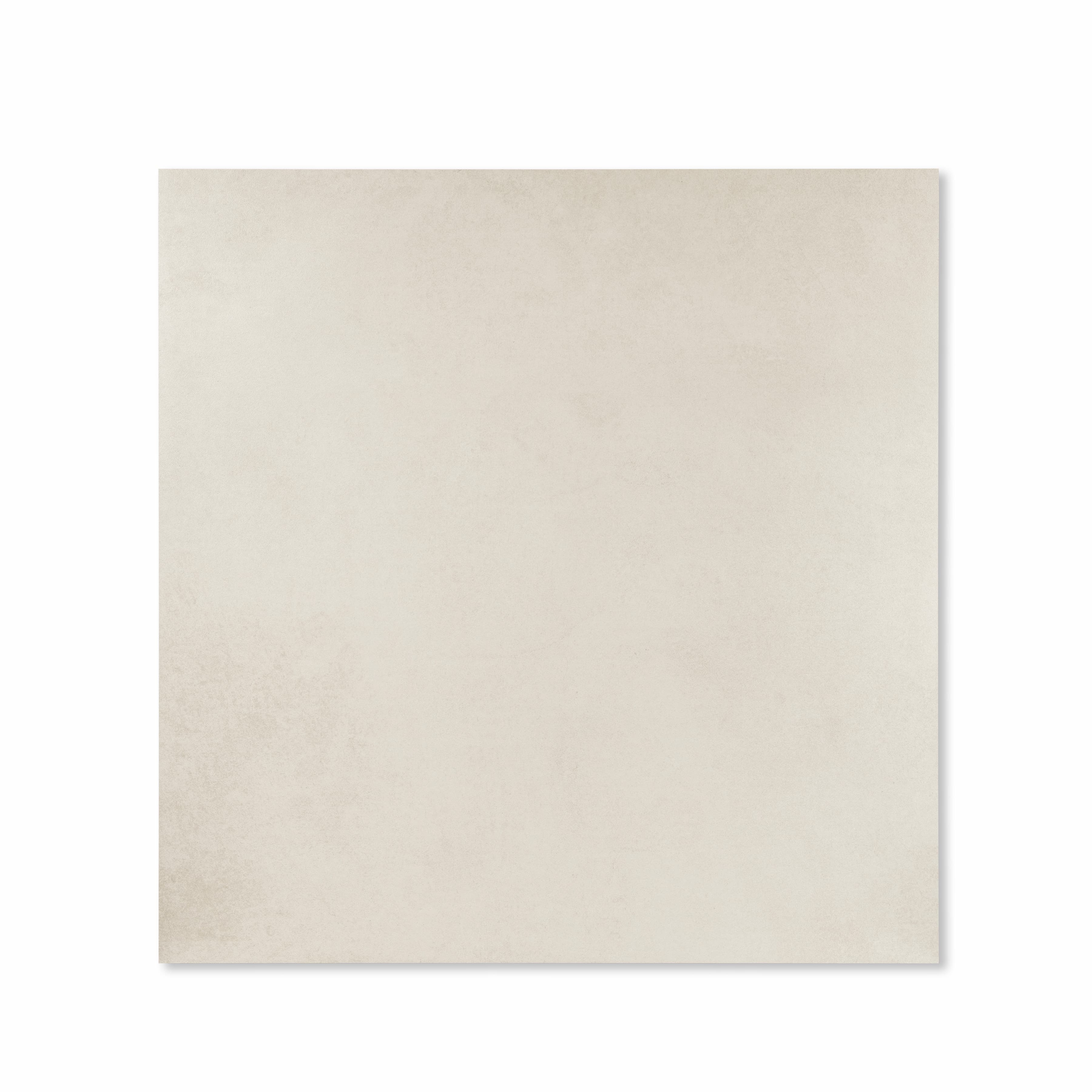 Top view of Icona Bianco soft cream Italian-style porcelain floor tile 120x120cm with subtle natural variation