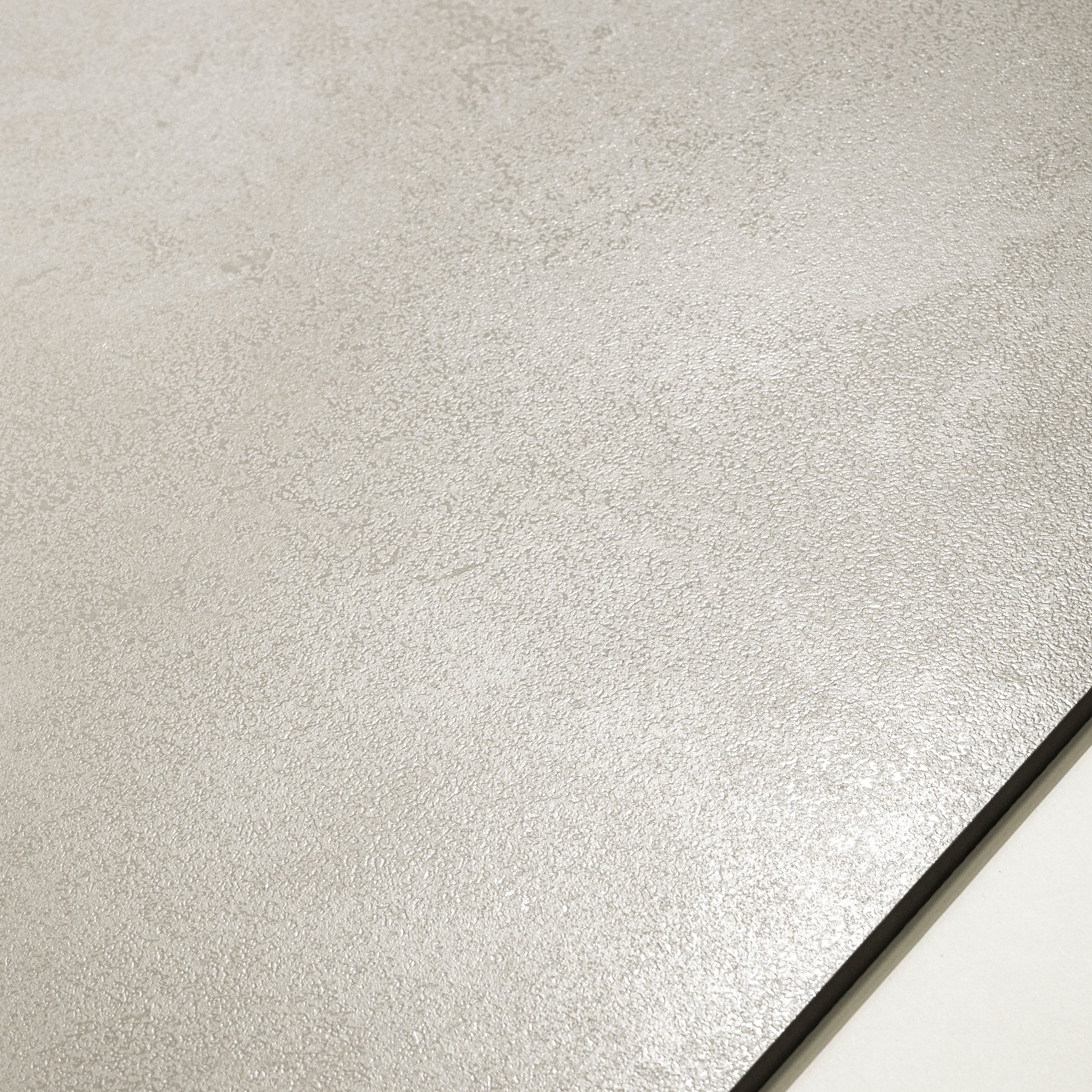 Close-up of Meeray Grey matte porcelain surface showing fine sanded texture in sophisticated dove grey tone