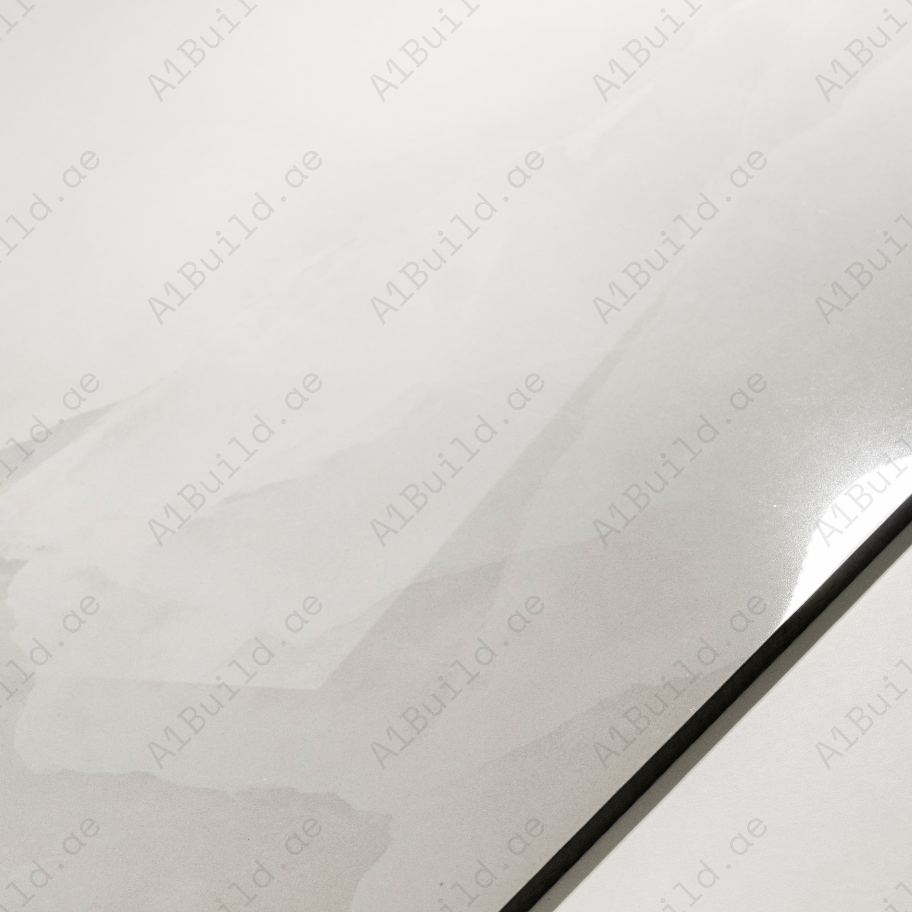 Onyx Pitch White Glossy Porcelain Tile 60x120cm | Pure White Translucent Onyx Look Large Format | Ultra-Luminous Floor & Wall Tile UAE