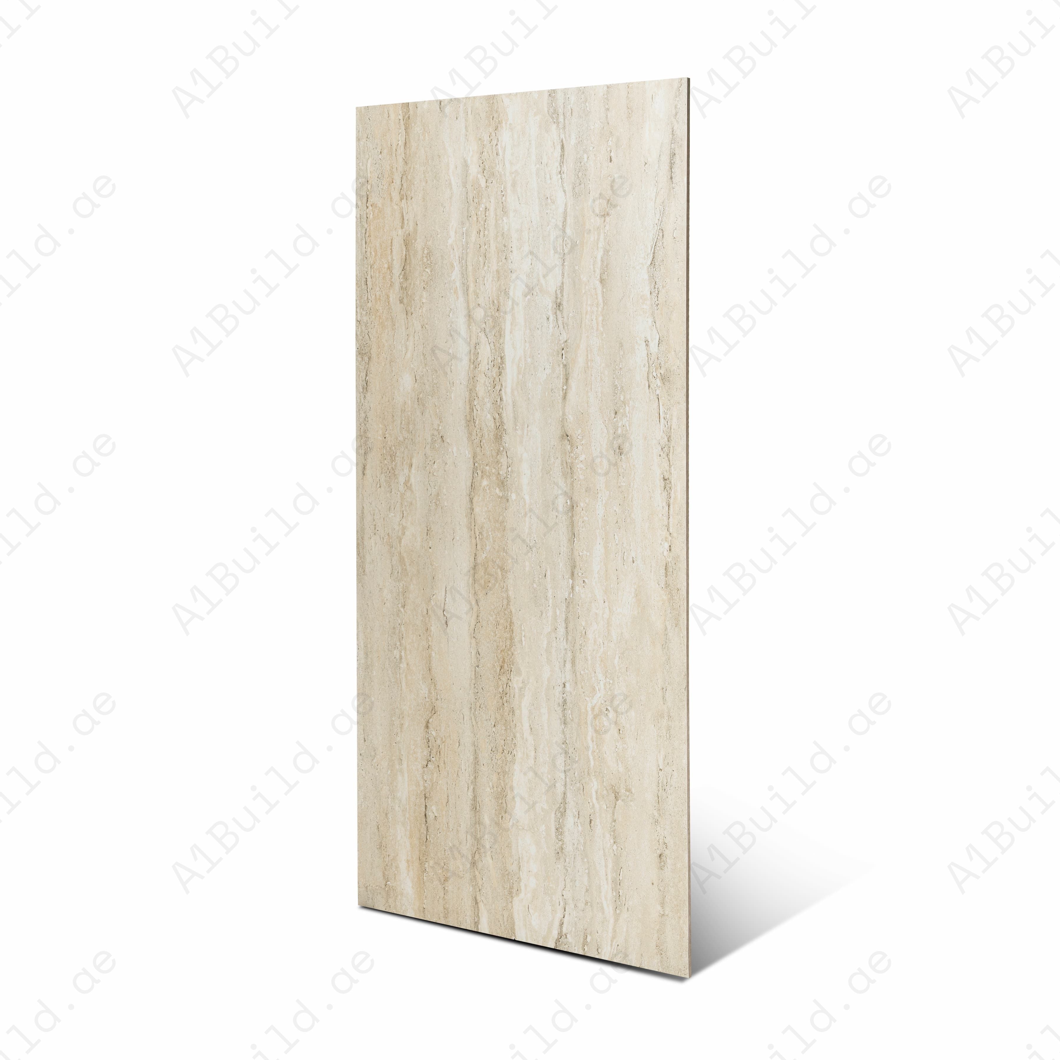 Cream Marble Look Porcelain Tile 60x120cm – Luxury Matte Floor & Wall Tiles UAE