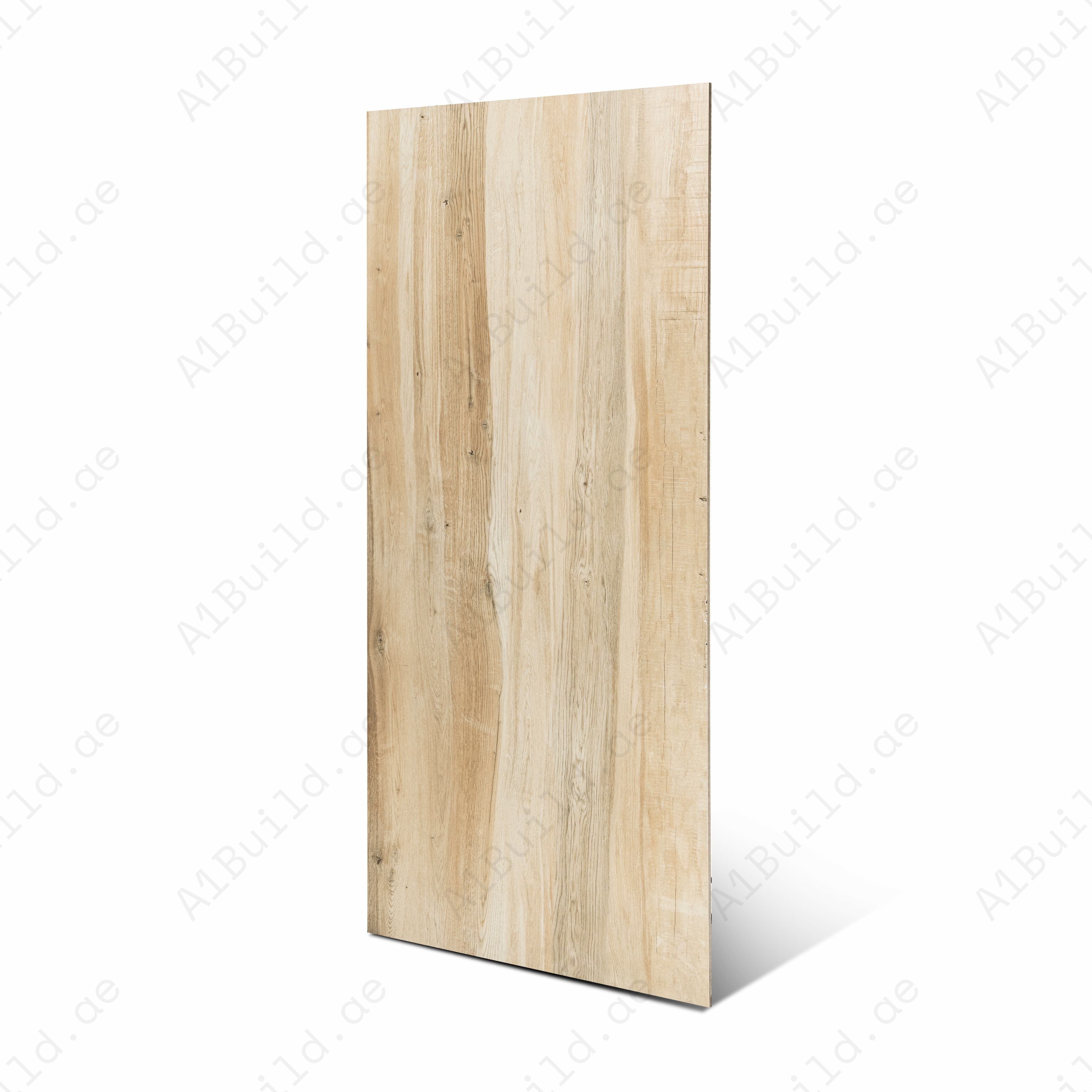 Walnut Wood Matte Porcelain Tile 60x120cm | Light Oak Wood Look Large Format Floor Tile | Waterproof Timber Effect Flooring UAE