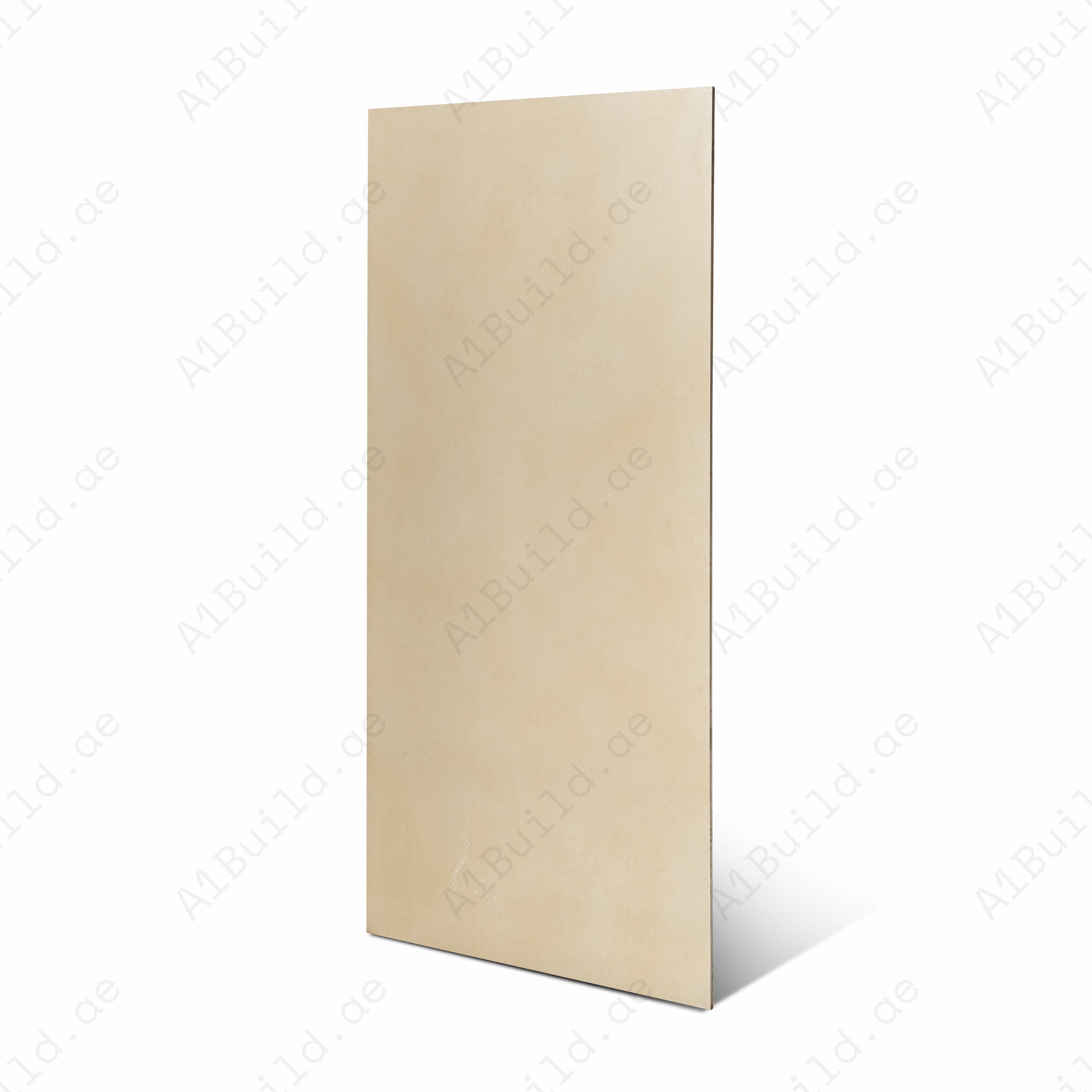 Sky Crema Matte Porcelain Tile 60x120cm | Soft Cream Plain Look Large Format Floor & Wall Tile | Warm Neutral Flooring UAE