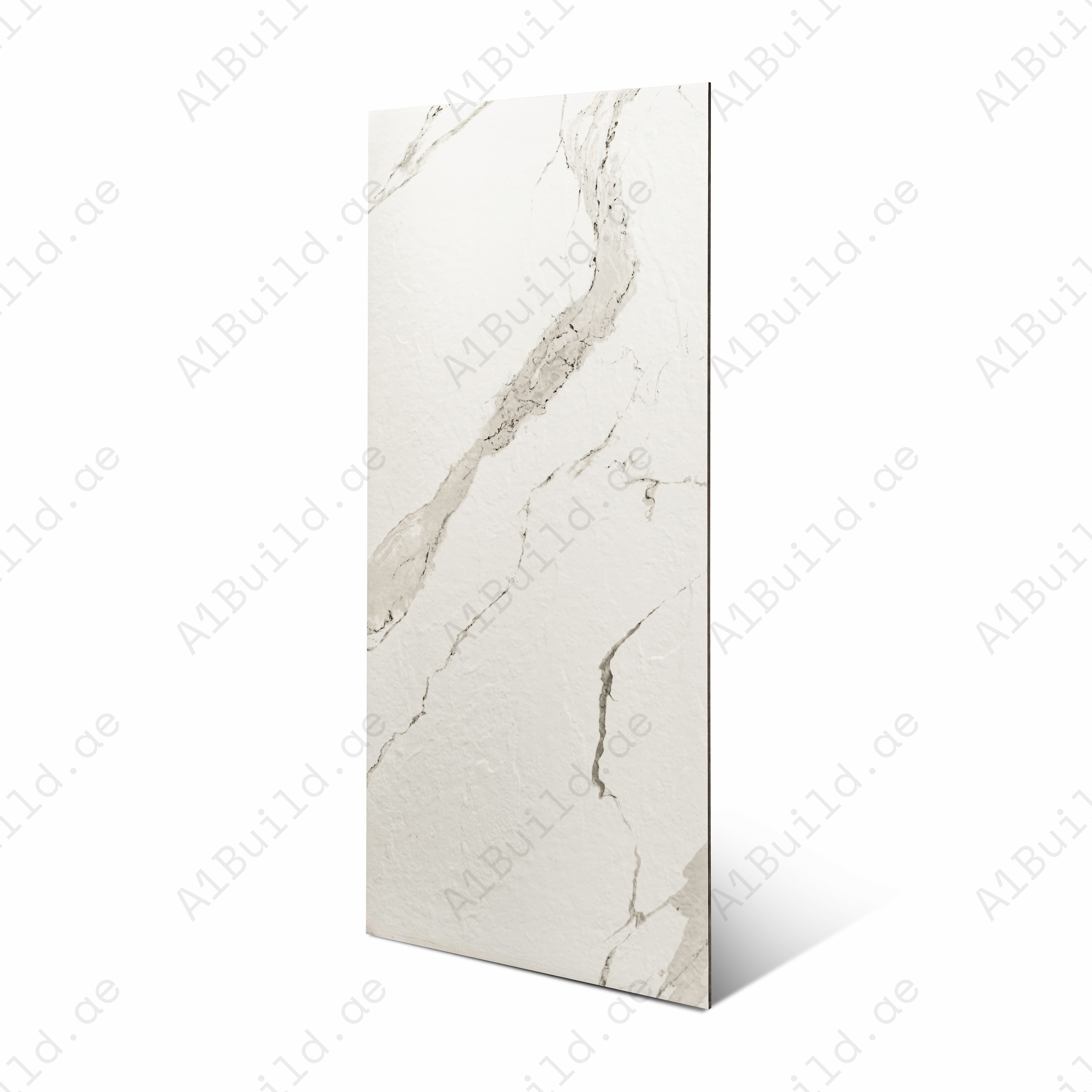 Carrara Polaris White Matte Porcelain Tile 60x120cm | Statuario Marble Look Large Format | Premium Floor & Wall Tile UAE