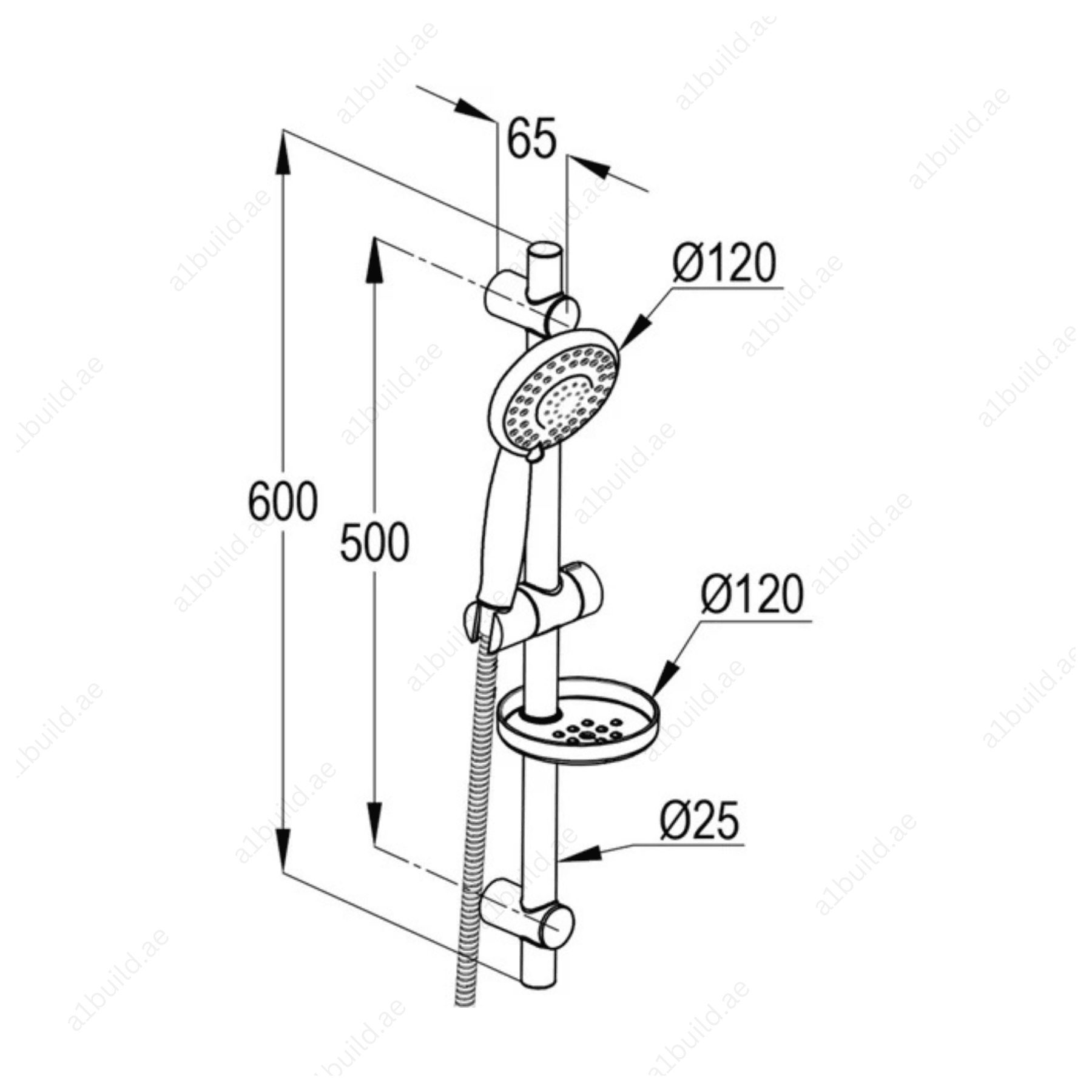 4SShowerSet_AdjustableWallBar_Multi-FunctionHandShower_3