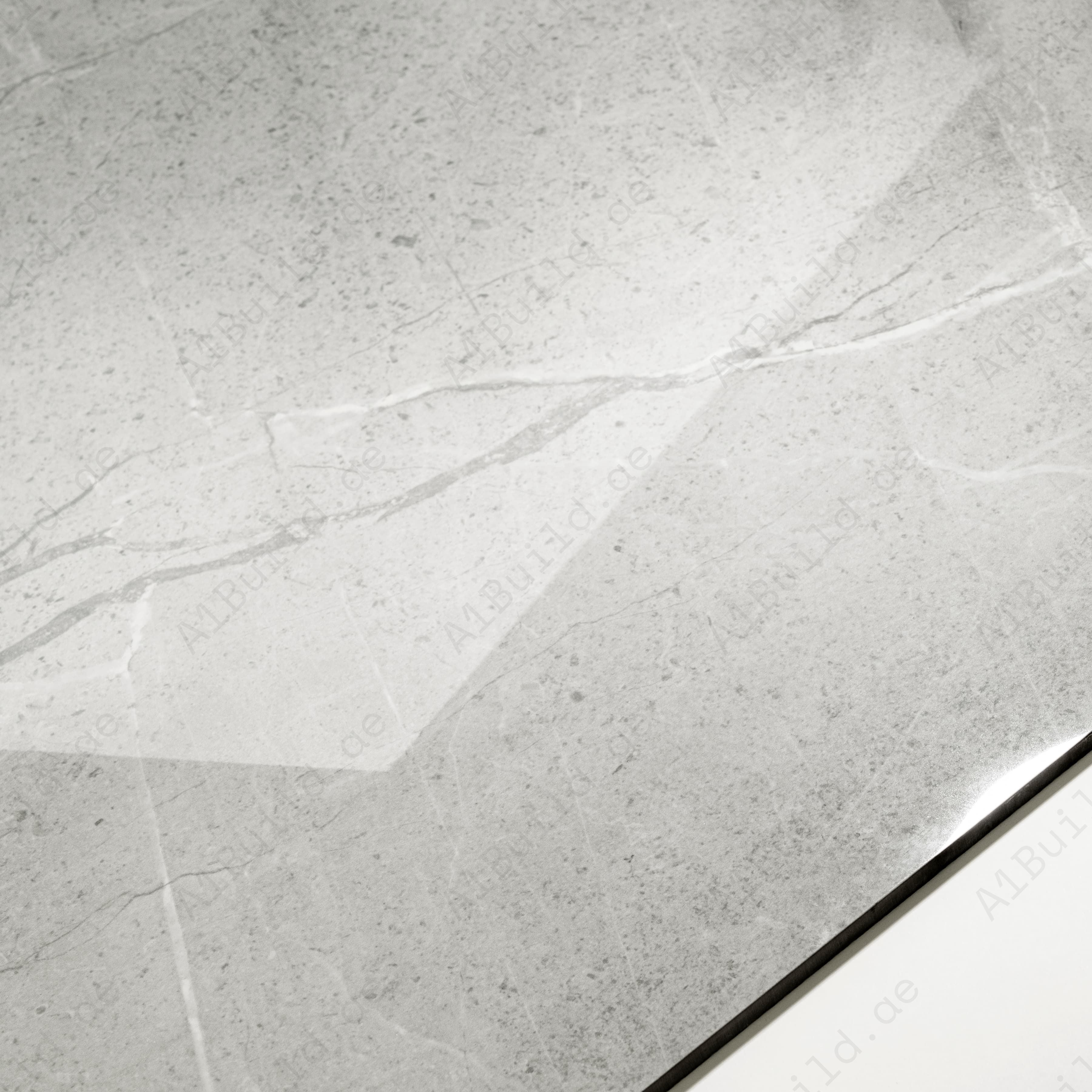 Venila Grey Glossy Porcelain Tile 60x120cm | Textured Stone Marble Look | Large Format Floor & Wall Tile UAE