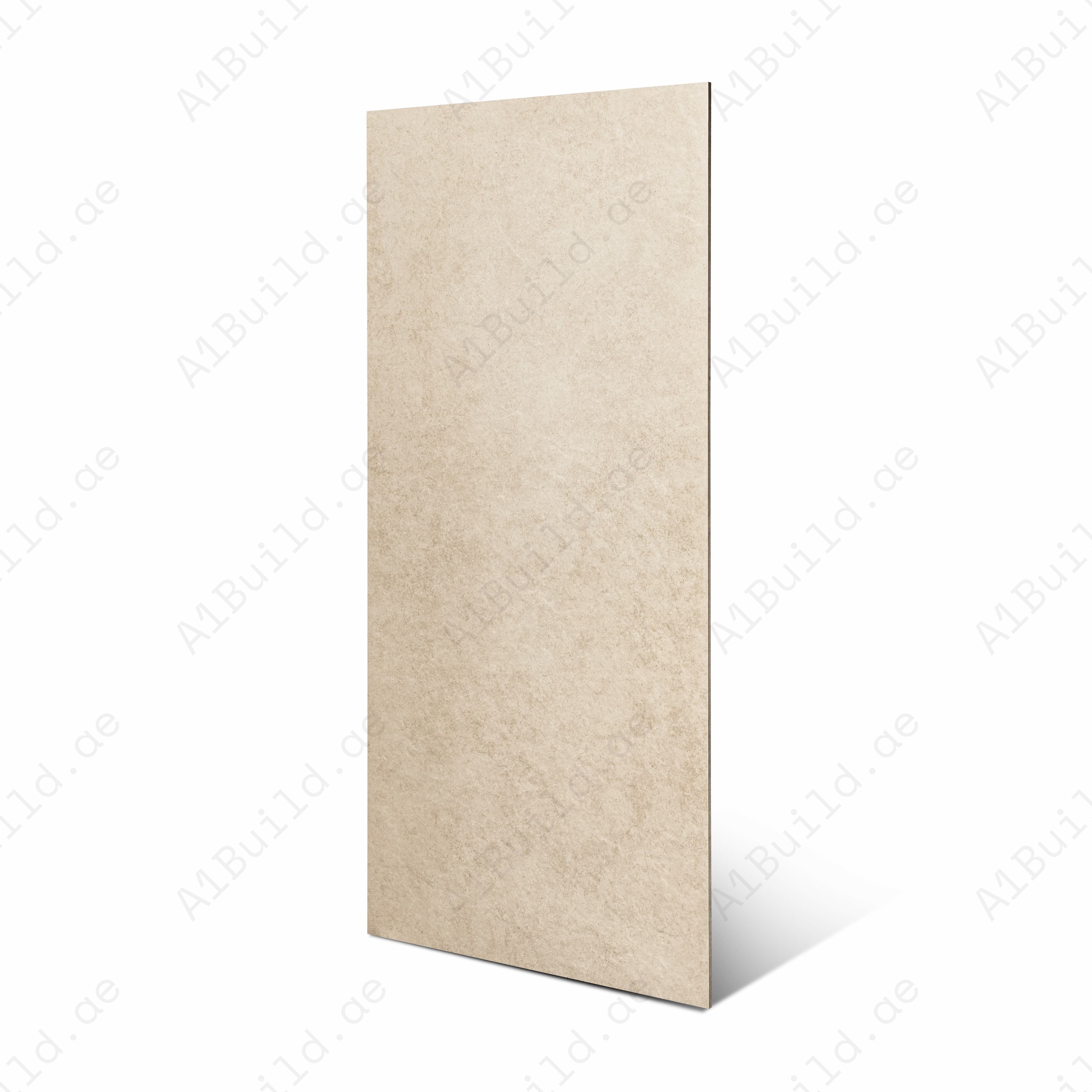 S-Root Crema Matte Porcelain Tile 60x120cm | Sandstone Look Large Format Floor & Wall Tile | Warm Beige Neutral Flooring UAE Dubai Abu Dhabi