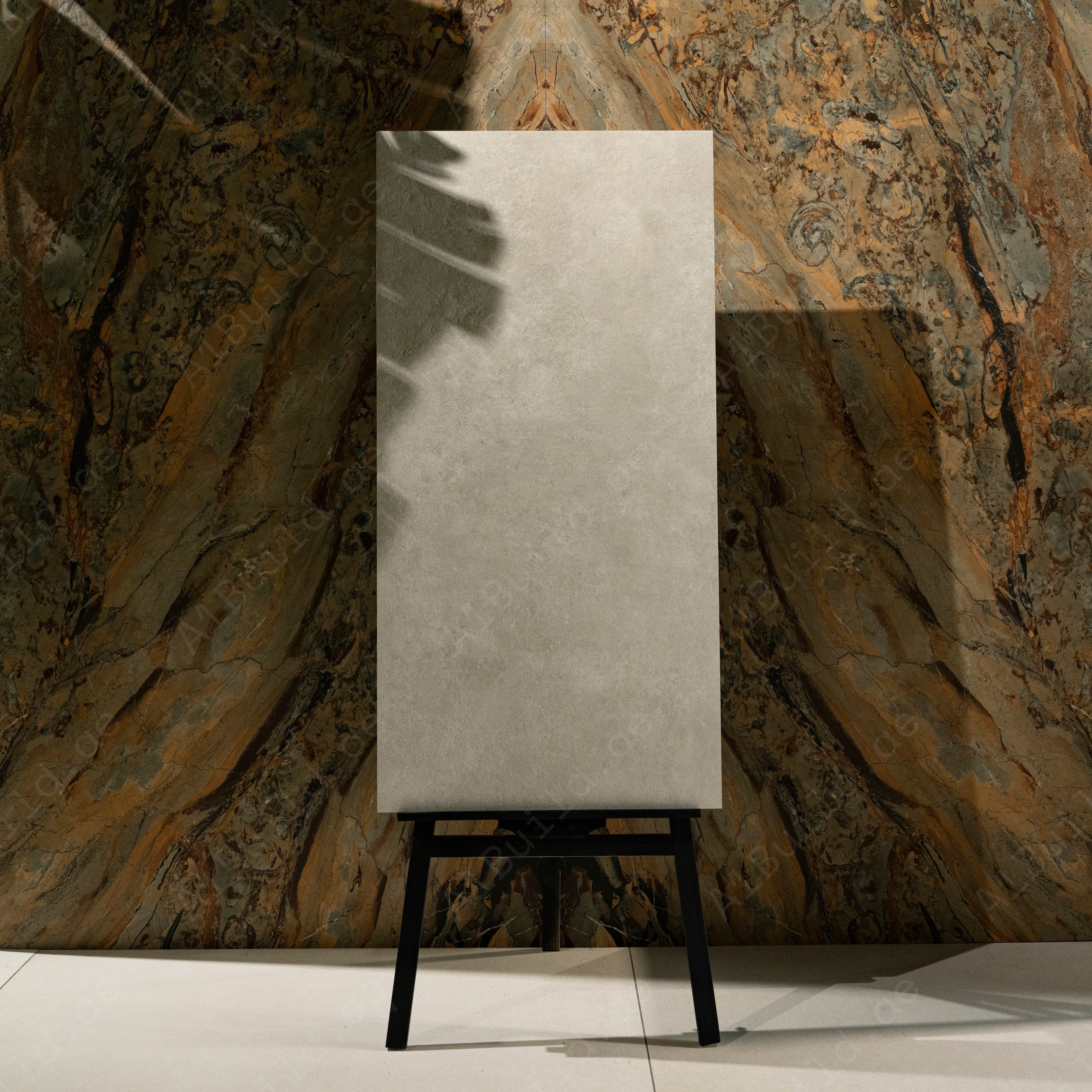 Luna Cool Grey Marble Look Porcelain Tile 60x120cm – 1.6mm Thickness