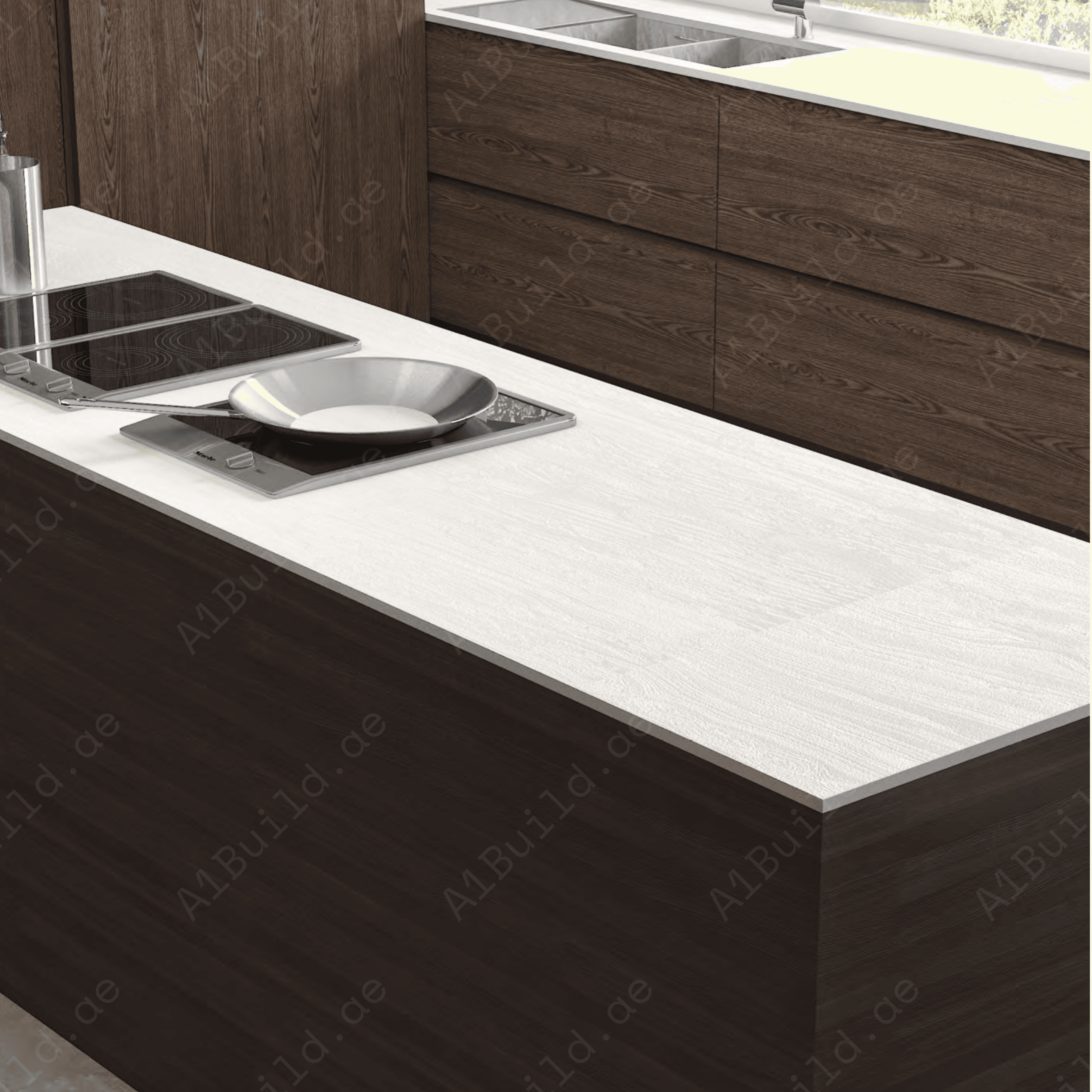 Bamboo White (80x240cm 15mm Random Carving Matt Finished Indoor Floor, Wall & Counter Slabs)