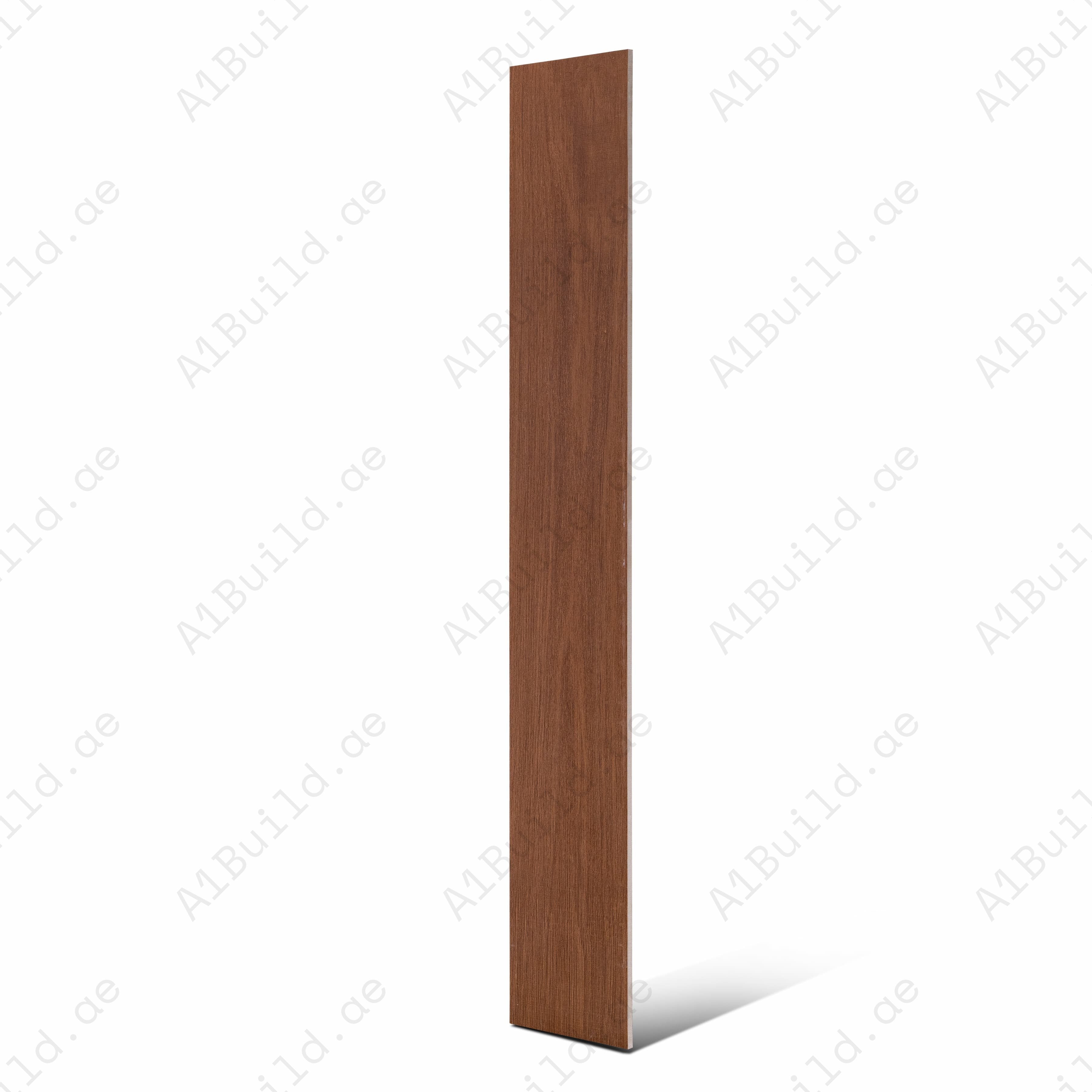 Oakland Bronze (20X120cm Matt Finish Parquet Porcelain Indoor, Floor Tiles)Oakland Bronze wood-look porcelain plank tile with rich brown wood grain