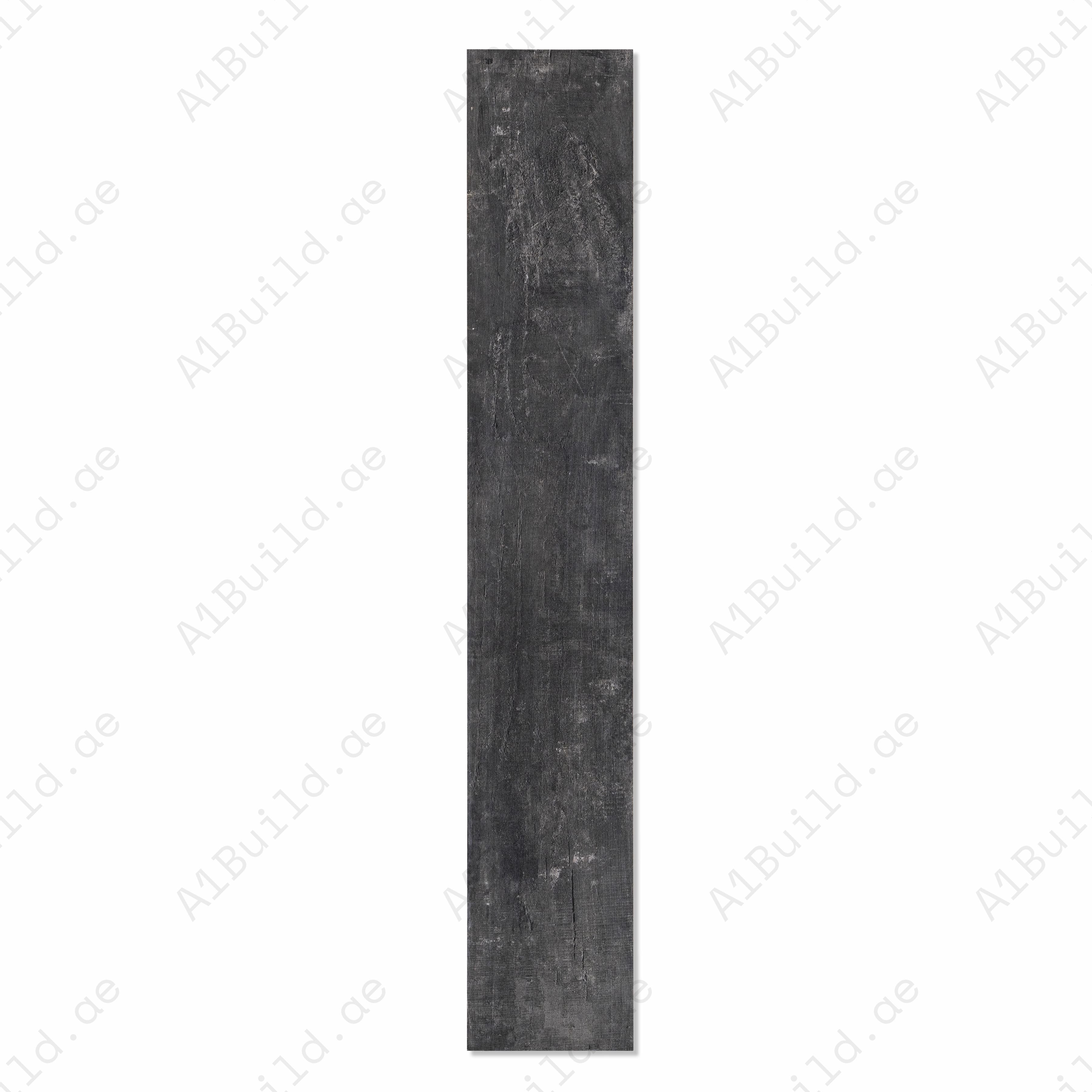 Speria Nero (20X120cm Matt Finish Parquet Porcelain Indoor, Floor Tiles)Speria Nero charcoal black wood-look porcelain plank tile with rustic texture