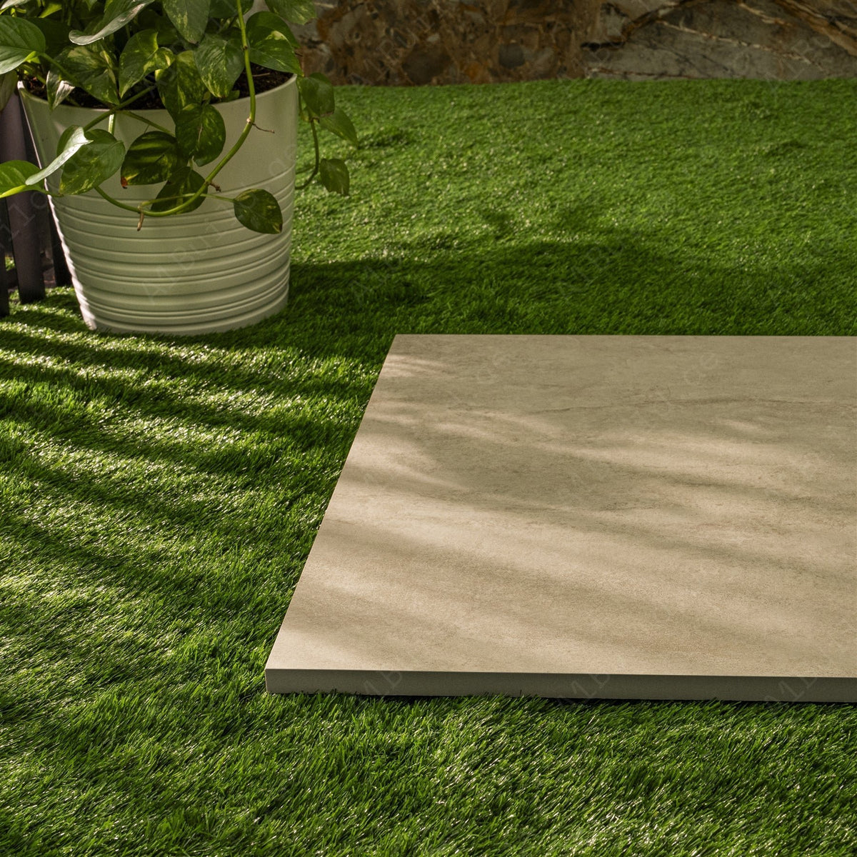 Rasa Beige Stone Look Porcelain Tile 60x120cm 20mm Thickness