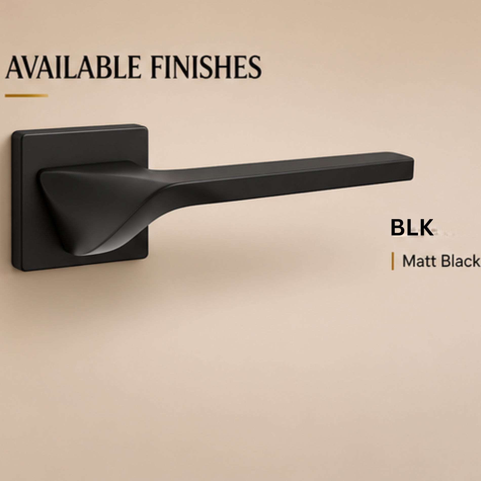 ALA.6589 premium aluminum alloy door lock handle in Black finish. Modern architectural hardware for luxury homes, hotels, offices, and contemporary interiors.