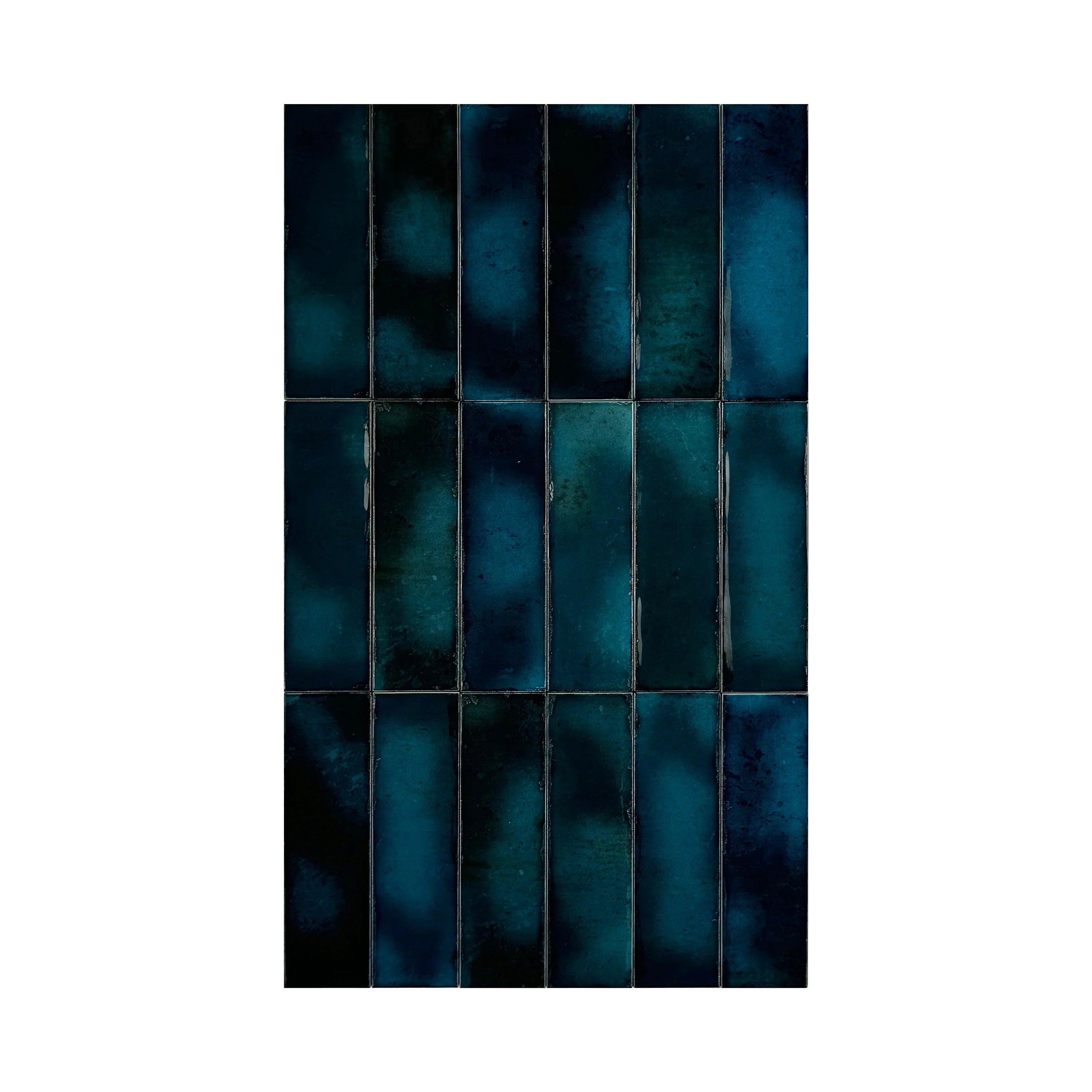 Add elegance with Blue Glossy Glazed Ceramic Artisanal Tile. Durable, scratch-resistant, waterproof, and versatile for walls, floors, kitchens, and bathrooms.