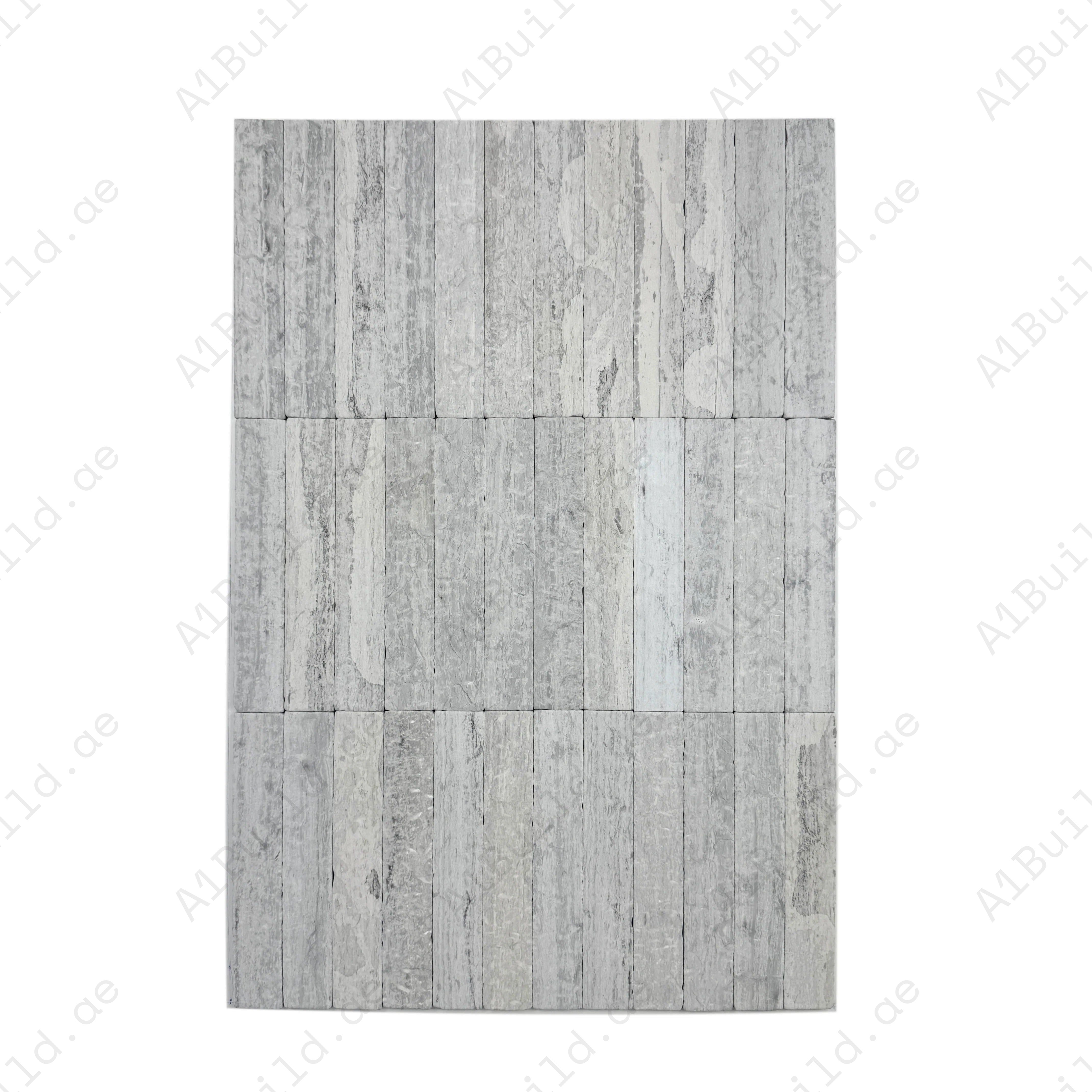 Add style with Verona Series Blue Dress marble tile. Tumbled & brushed finish, durable and elegant, ideal for bathrooms, kitchens, feature walls, and floors.