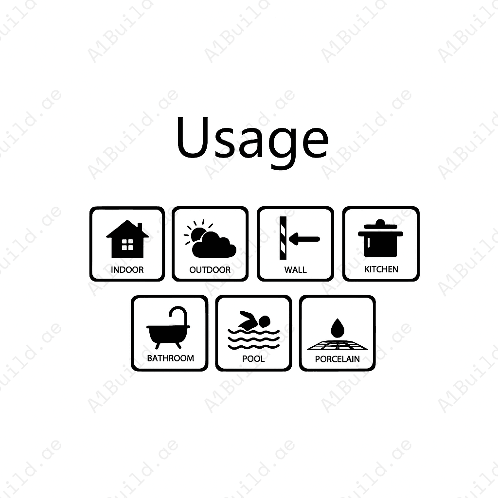 Amalfi Dawn Series Artisanal Tile Usage Icons . 