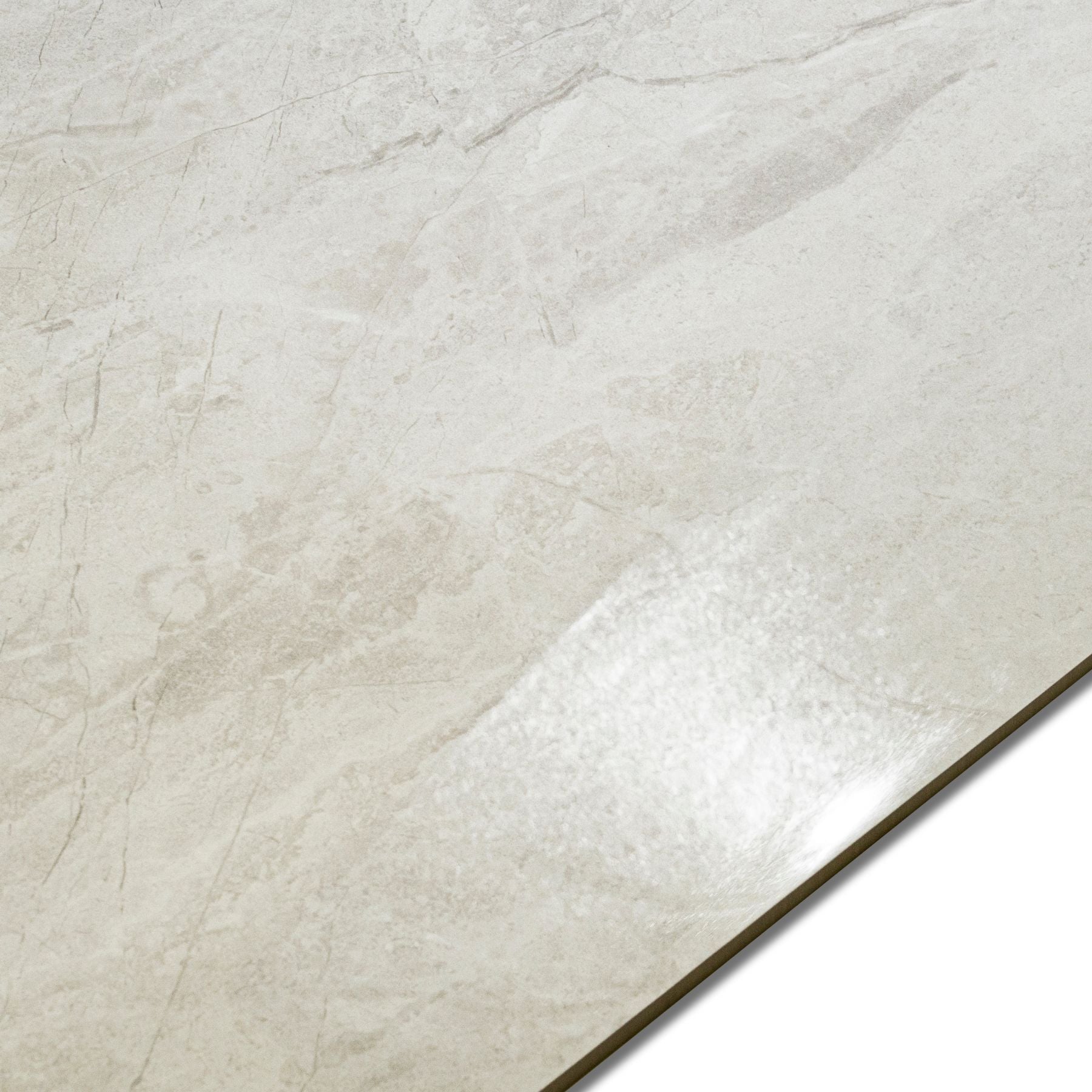 Androsh Grey glossy stone effect porcelain tile 60x120cm with 9mm thickness offers modern grey tones for elegant interiors.