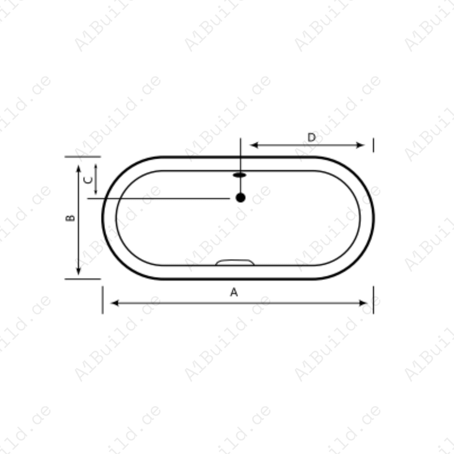 Aveo Acrylic Bathtub | Sanitech 190x90cm Spacious Luxury Bath Tubs