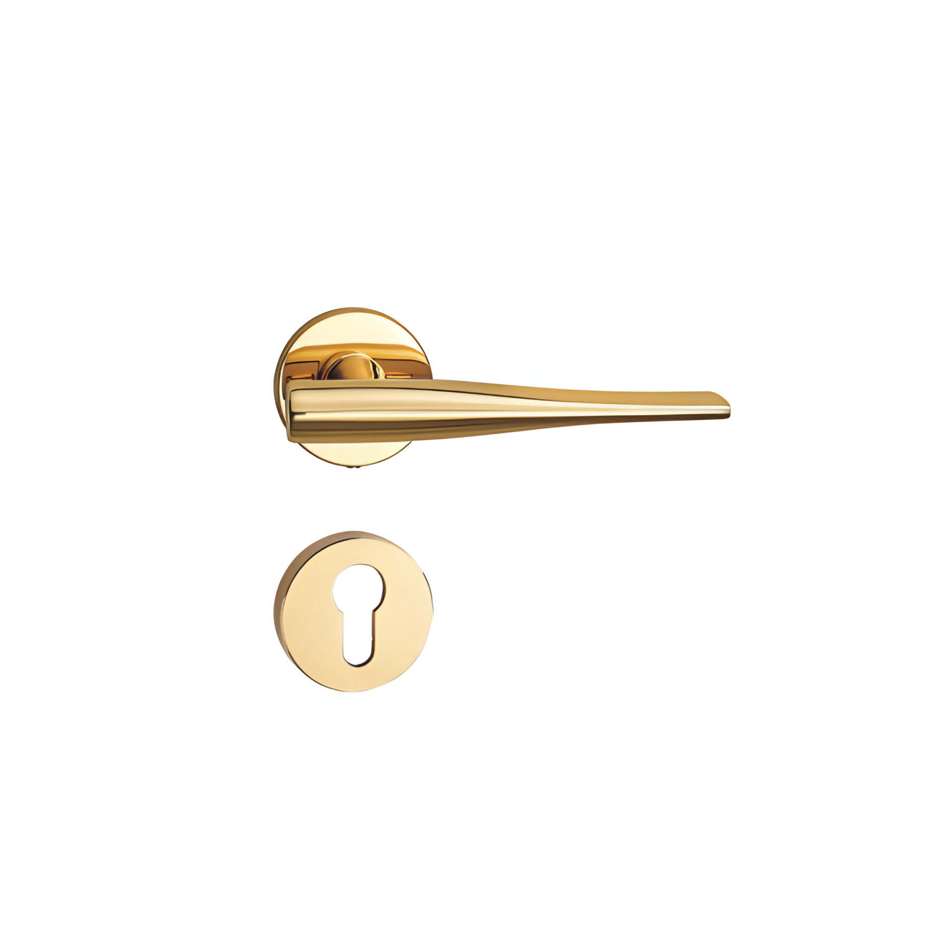 BA.8835 premium pure copper door lock handle in Rose Gold Plated finish. Luxury architectural hardware for elegant homes, hotels, offices, and interiors.