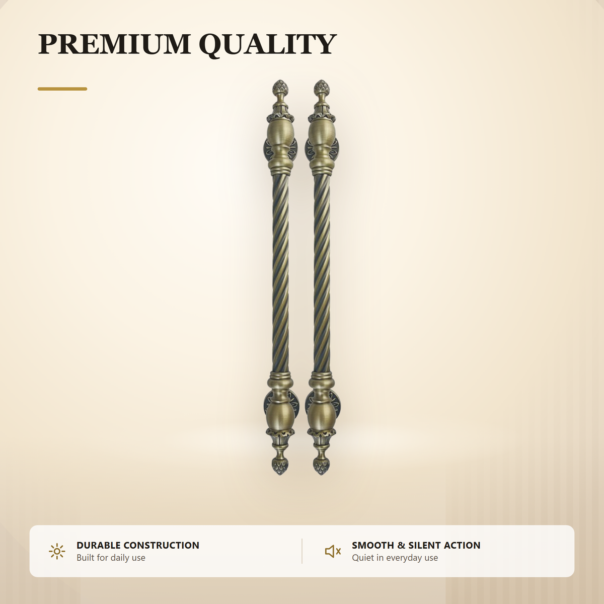 BP18091 premium brass door pull handle from the Brass Door Handle Series. solid brass pull in lengths from 600 to 1800 mm. Built for smooth, reliable everyday use.