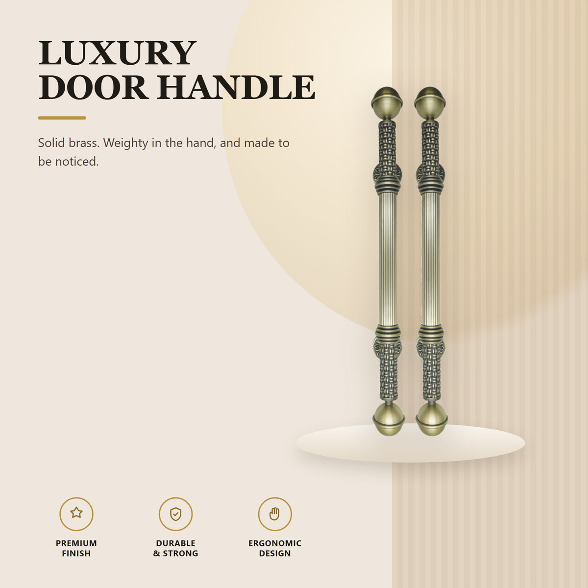 BP18095 – Premium Brass Door Pull Handle