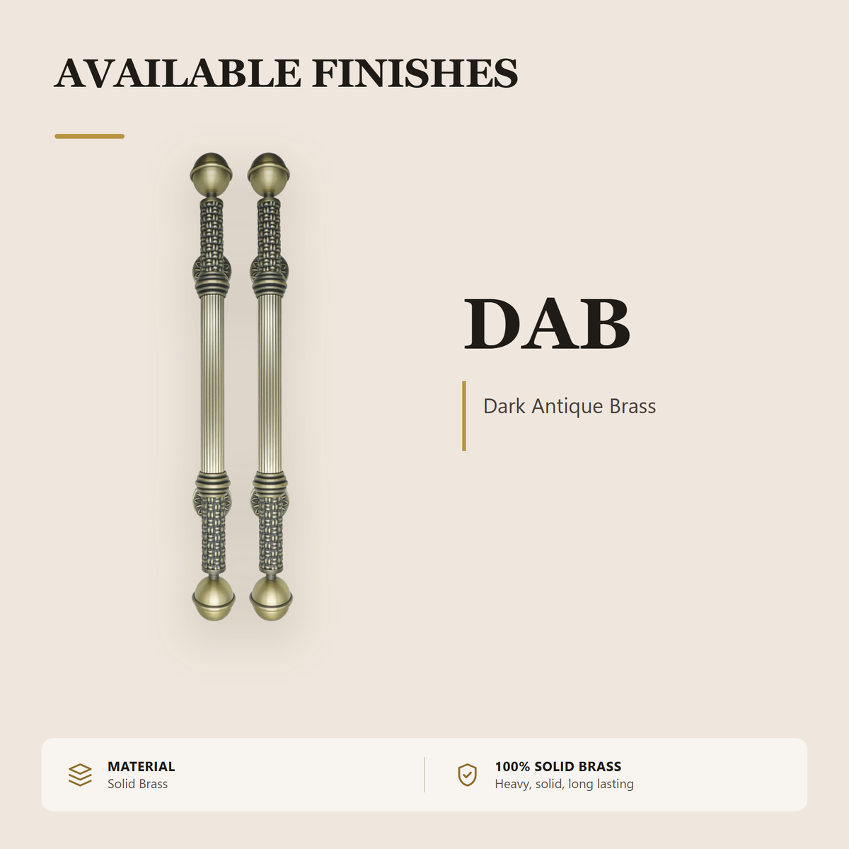 BP18095 – Premium Brass Door Pull Handle