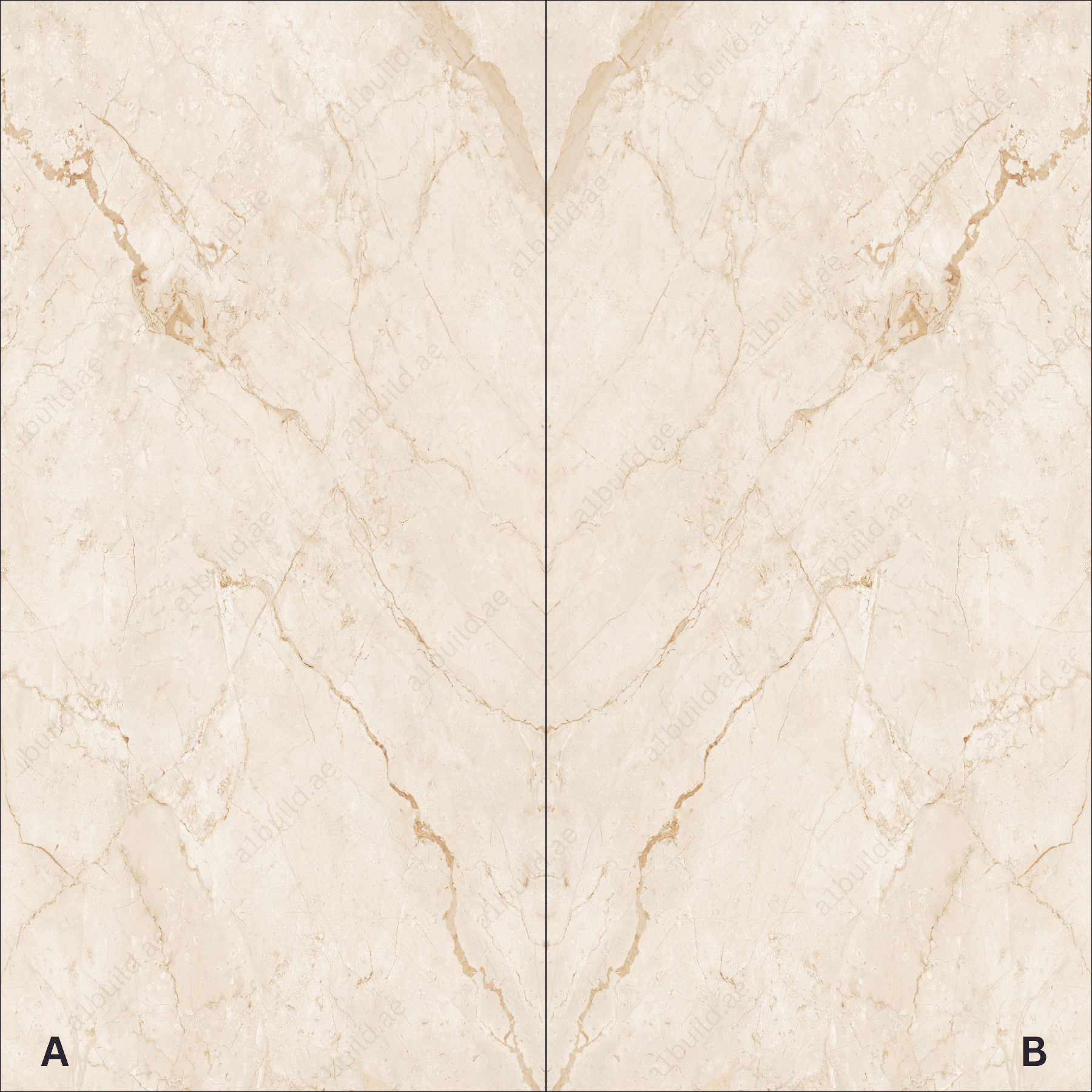 Breccia Oyster High Gloss Book Match Porcelain Slabs | 120x240cm Luxurious Beige Tiles