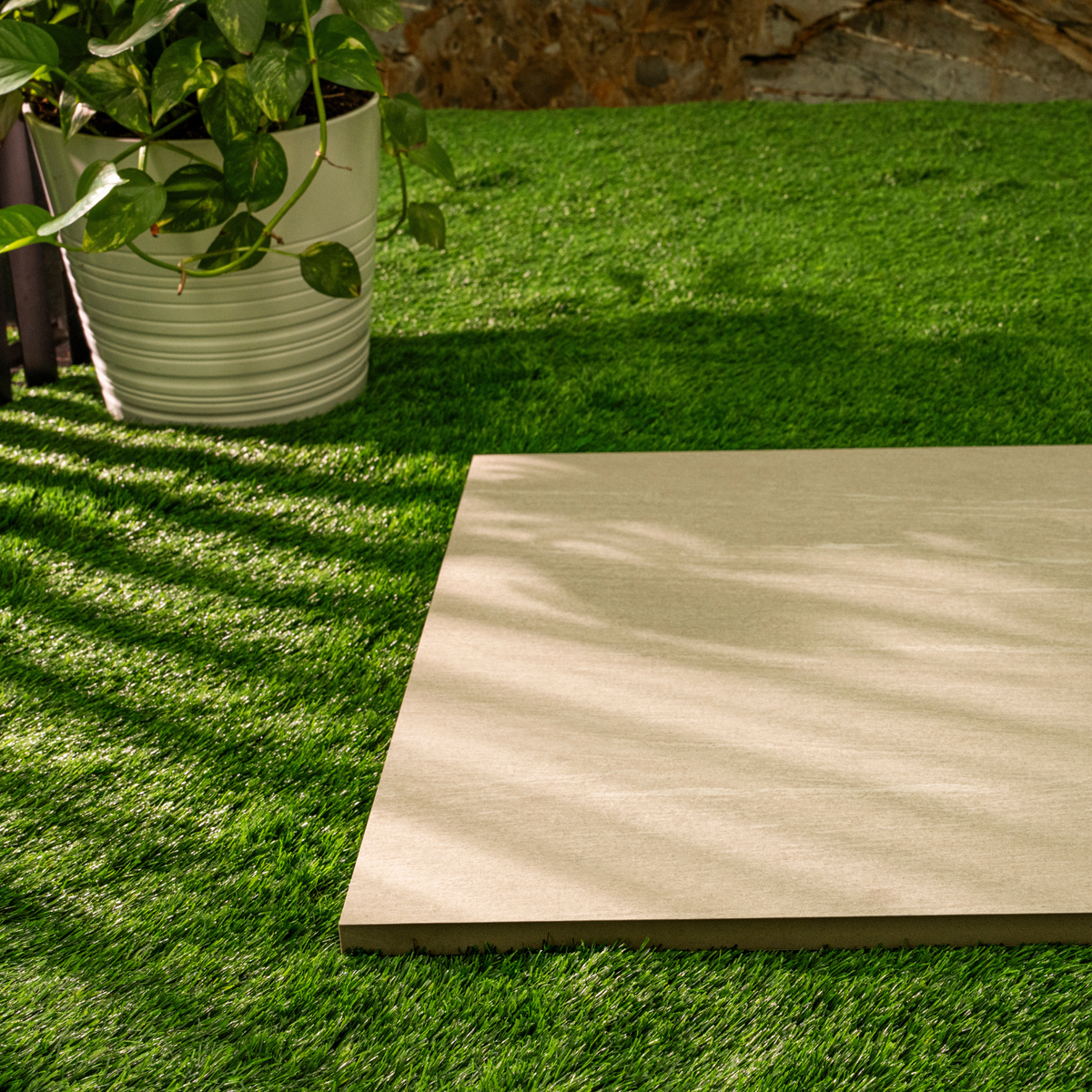 Bergstone Beige Stone Look Porcelain Tile 60x120cm 20mm Thickness