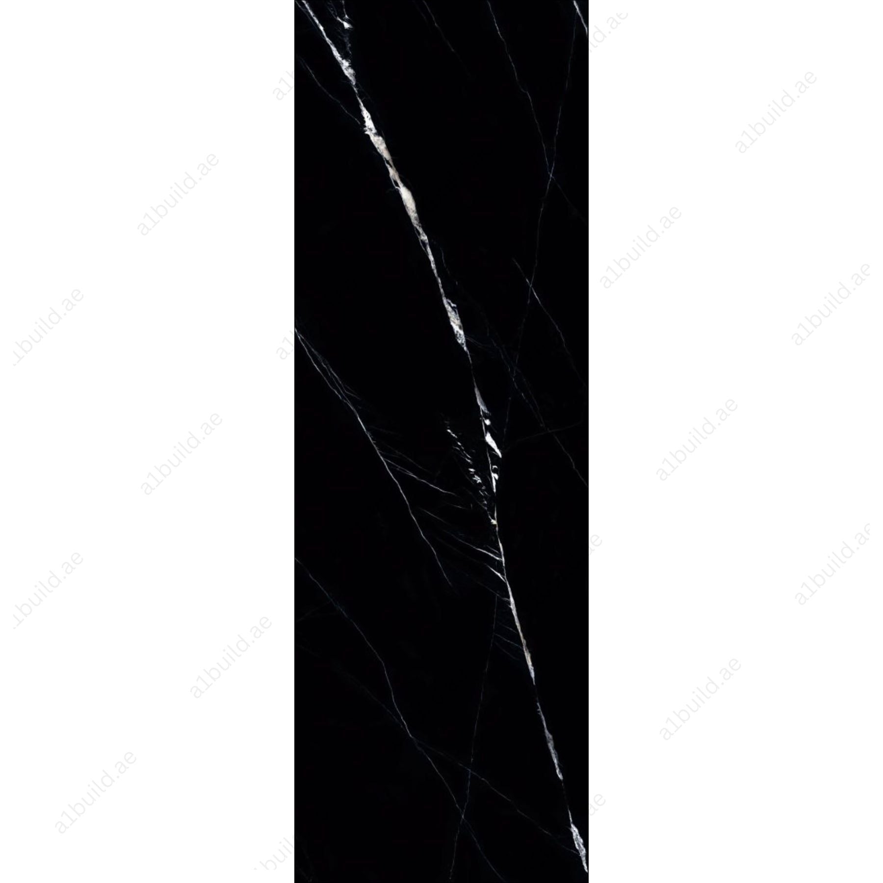 Black Marquina (80x240cm 15mm Random Polished Finished Indoor Floor, Wall & Counter Slabs)