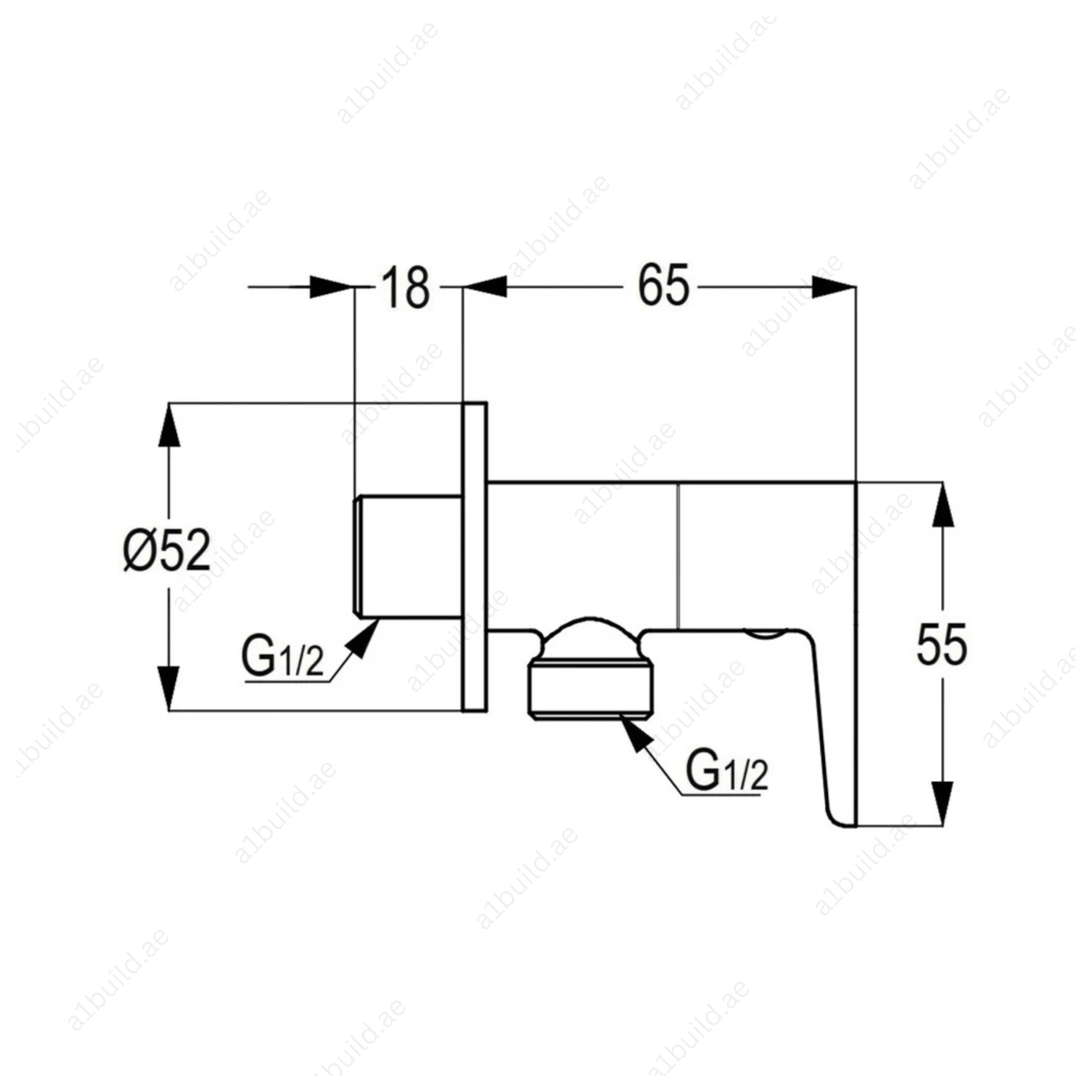 Brass Angle Valve - Chrome 1/4 Turn