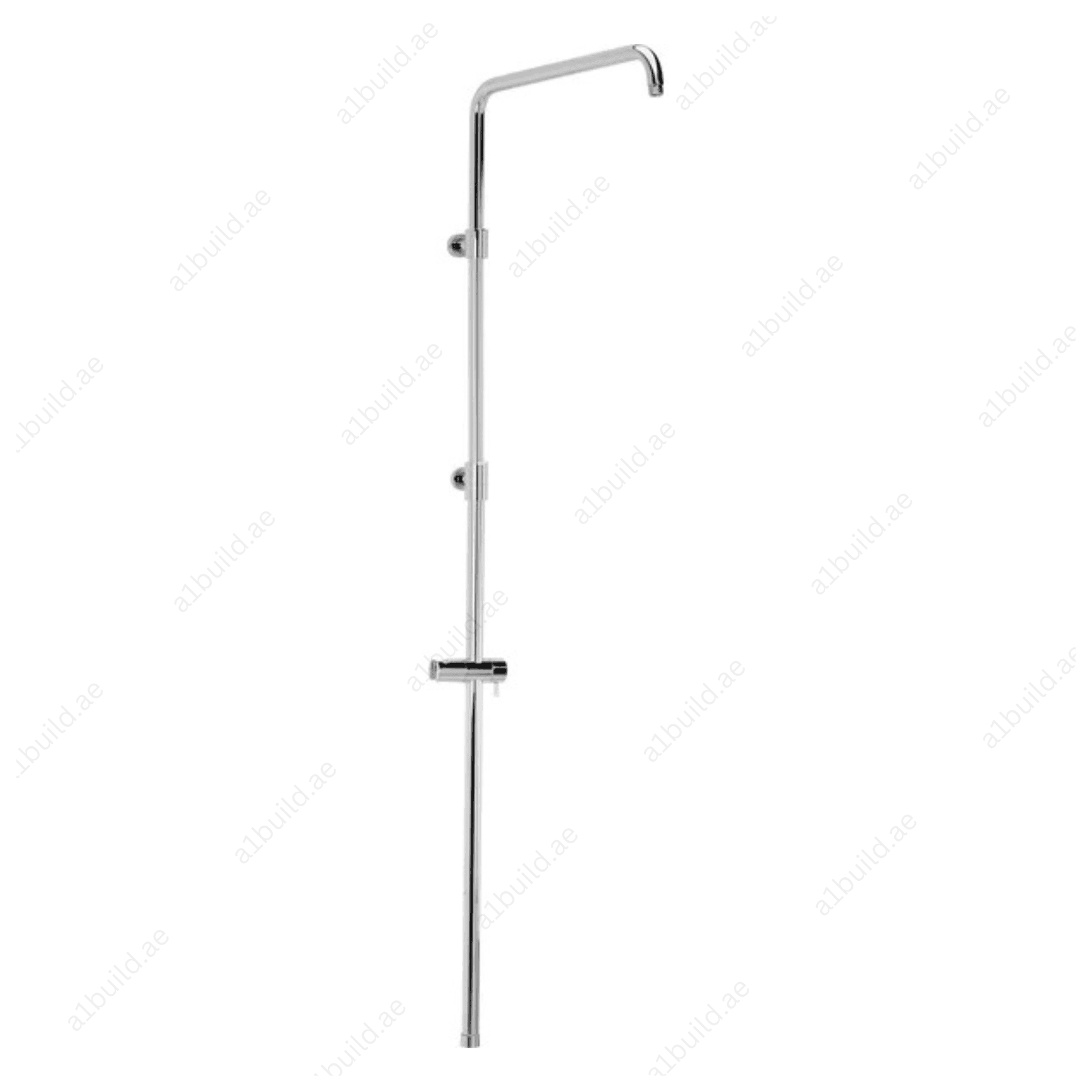 BrassExposedShowerPipewithAdjustableHoldersandDurableDesign