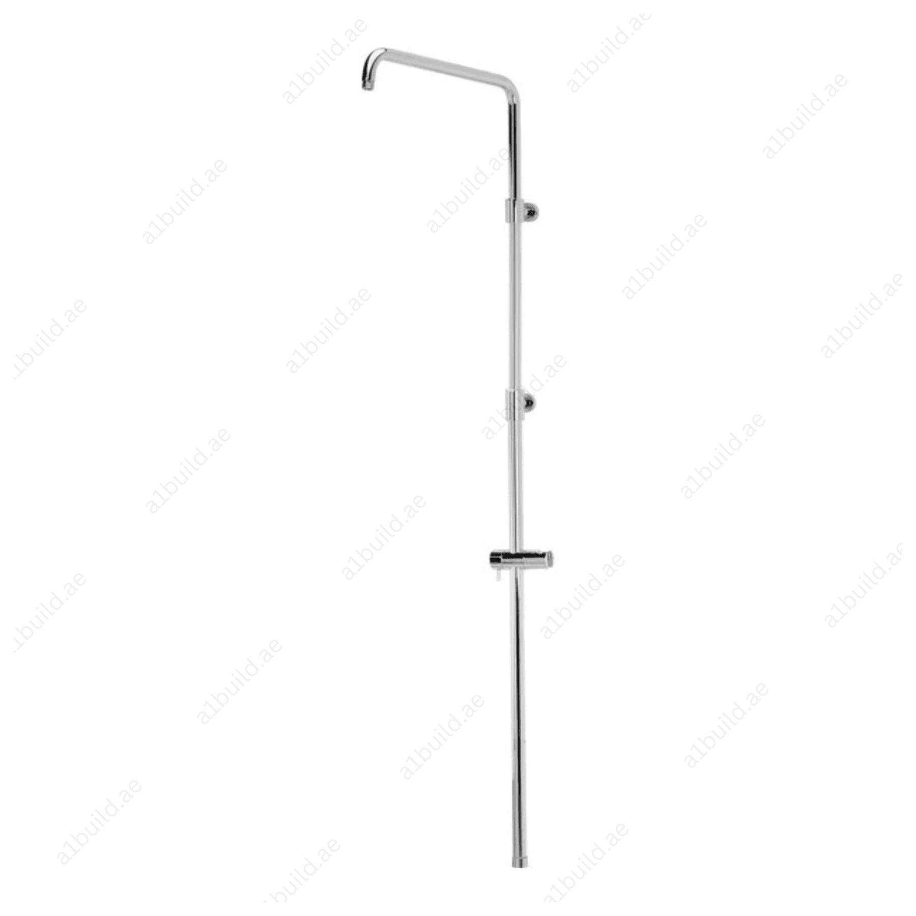 BrassExposedShowerPipewithAdjustableHoldersandDurableDesign_2