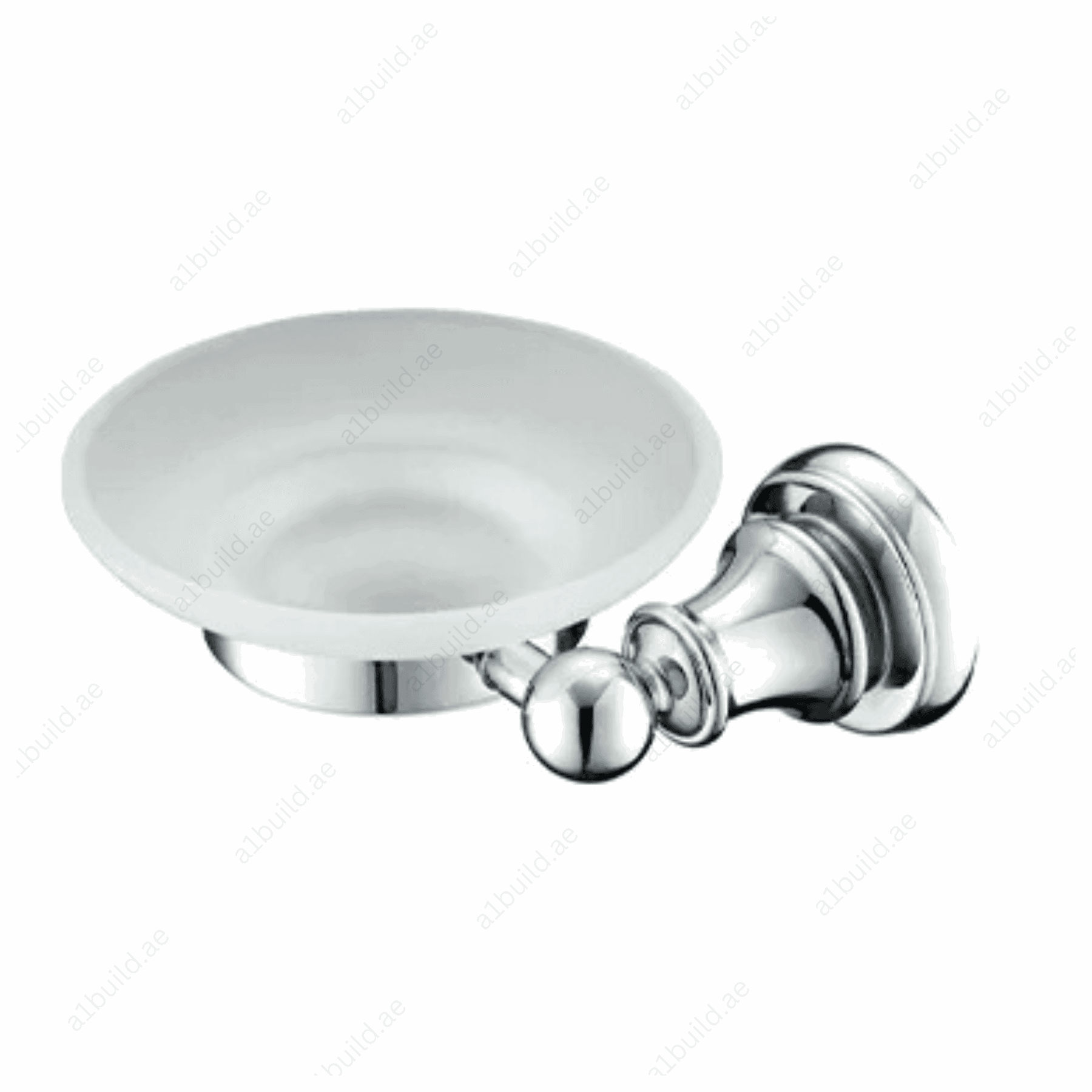 BrassSoapDishGlassChromeFinishwithWallFasteningScrews_2