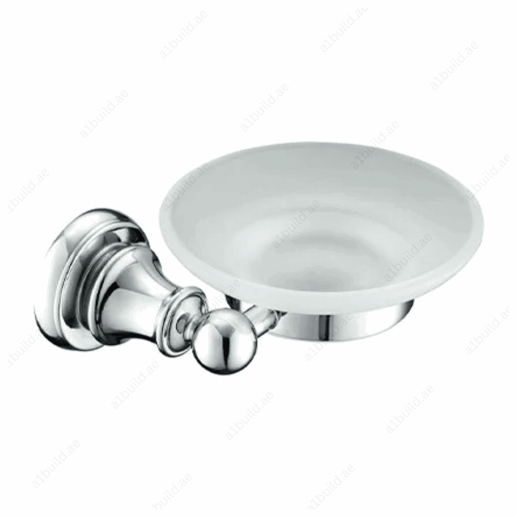 BrassSoapDishGlassChromeFinishwithWallFasteningScrews