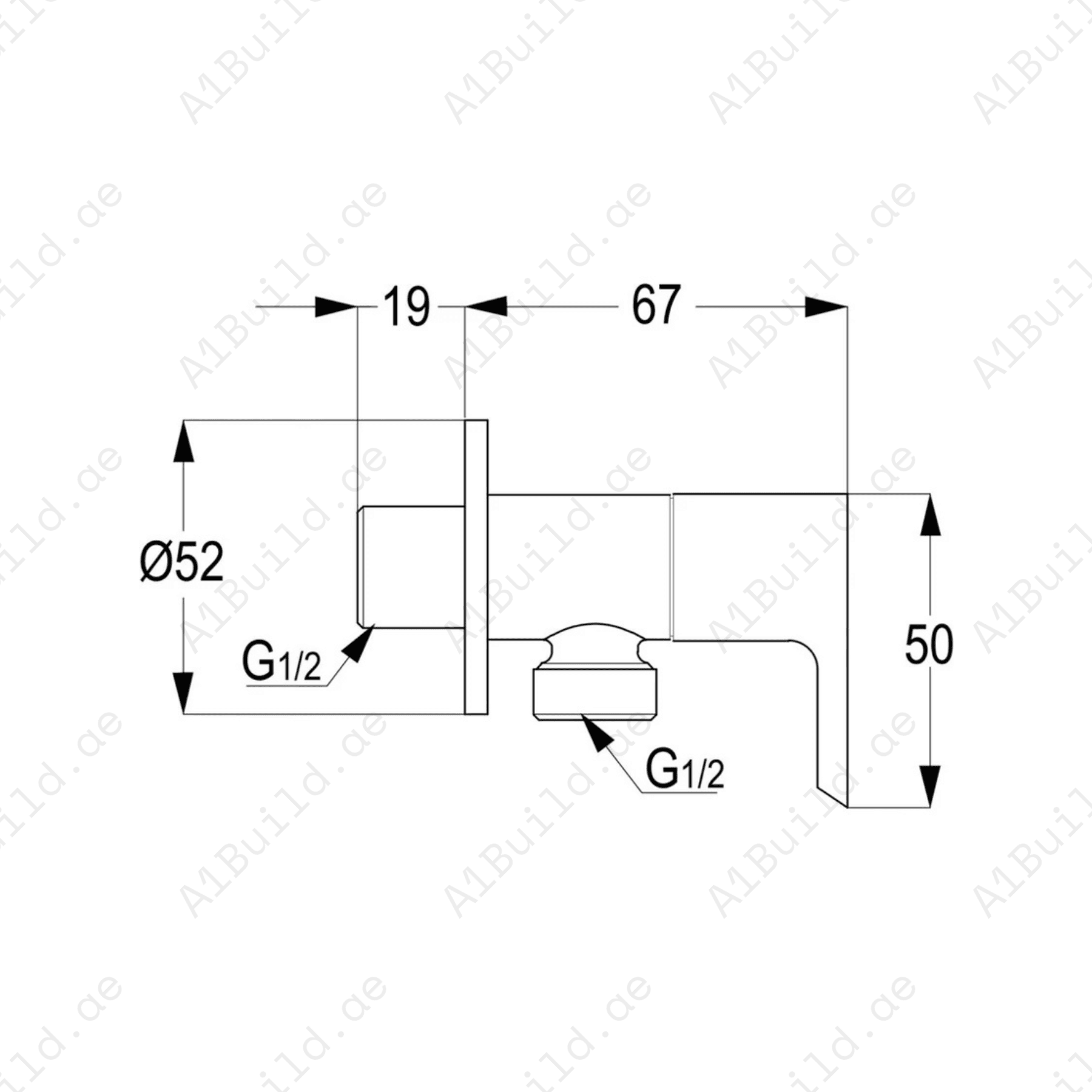 Brass Angle Valve Chrome – 1/4 Turn Operation