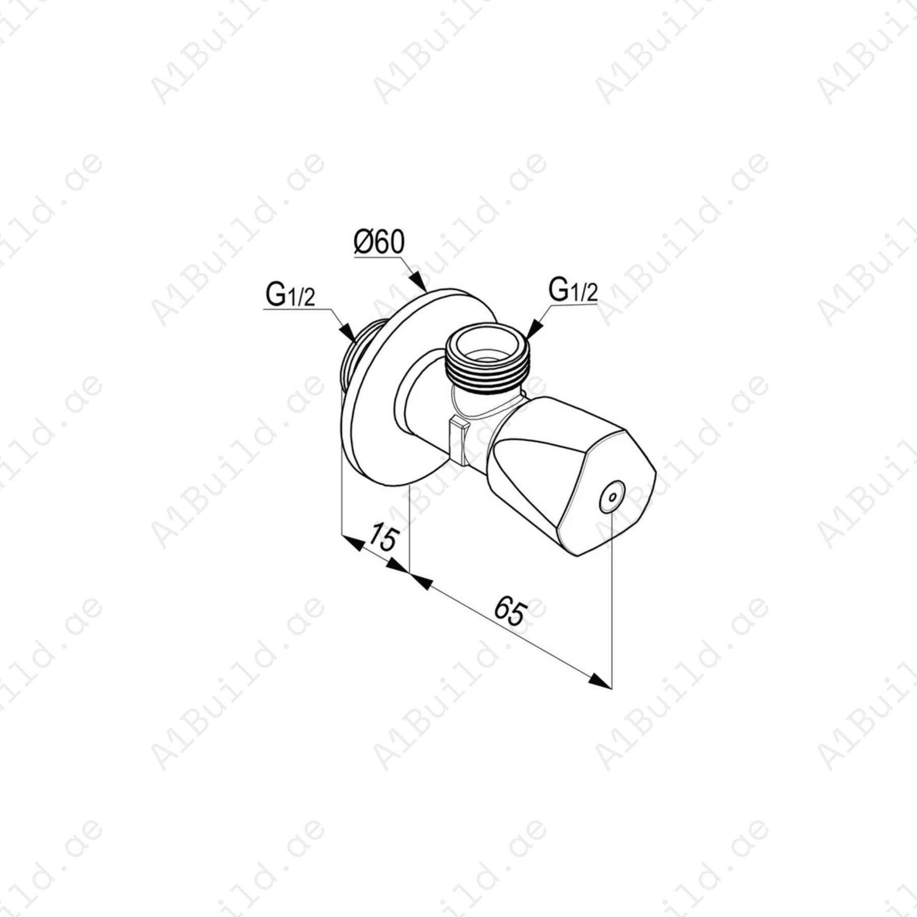 Brass Angle Valve Chrome – 1/4 Turn Operation