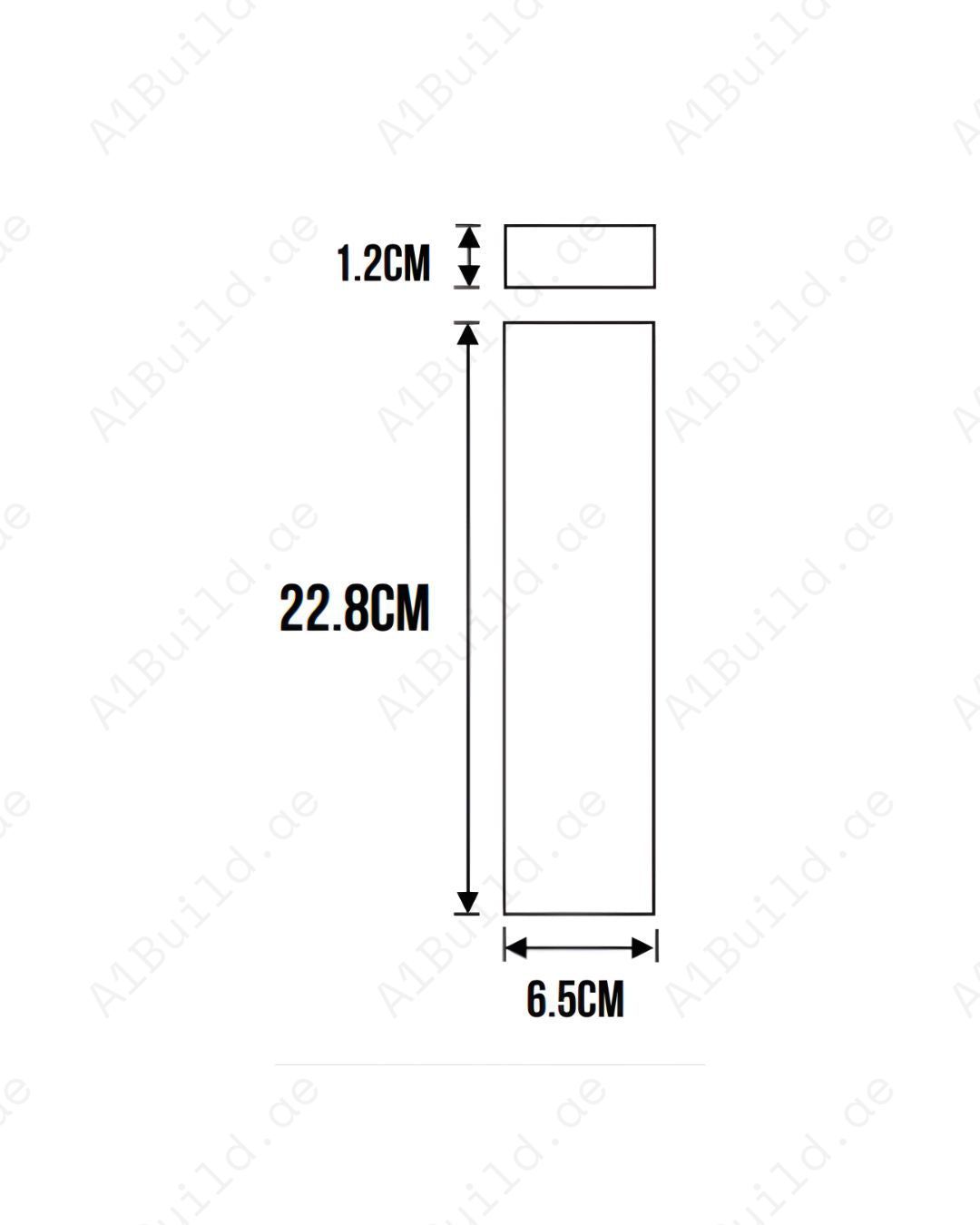 Brick slab size.