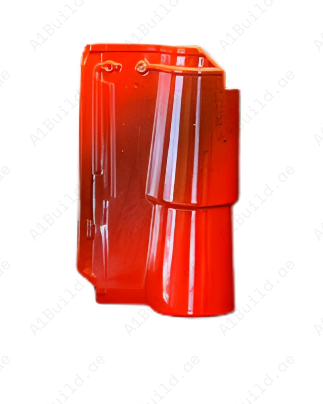 Bright Red ceramic roof tile 41.5×28.4 cm. UV resistant, glossy, durable, and waterproof. Ideal for modern villas and stylish roofs.
