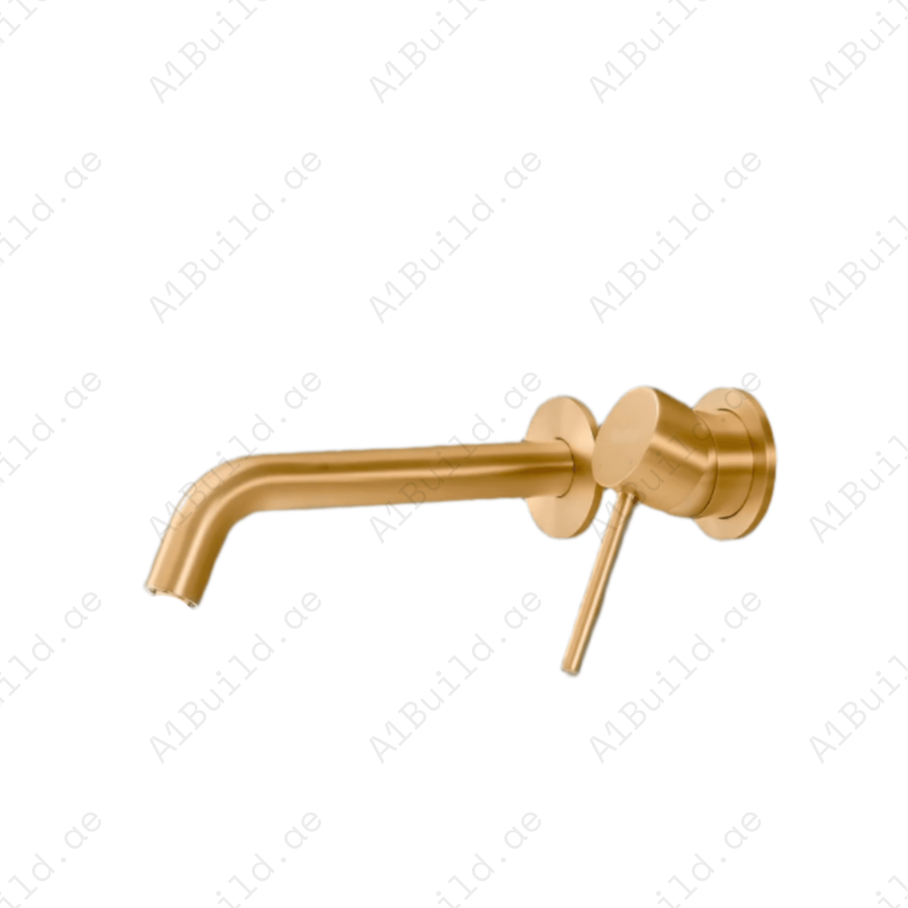 Brushed Gold Wall-Mounted Two-Hole Basin Mixer2