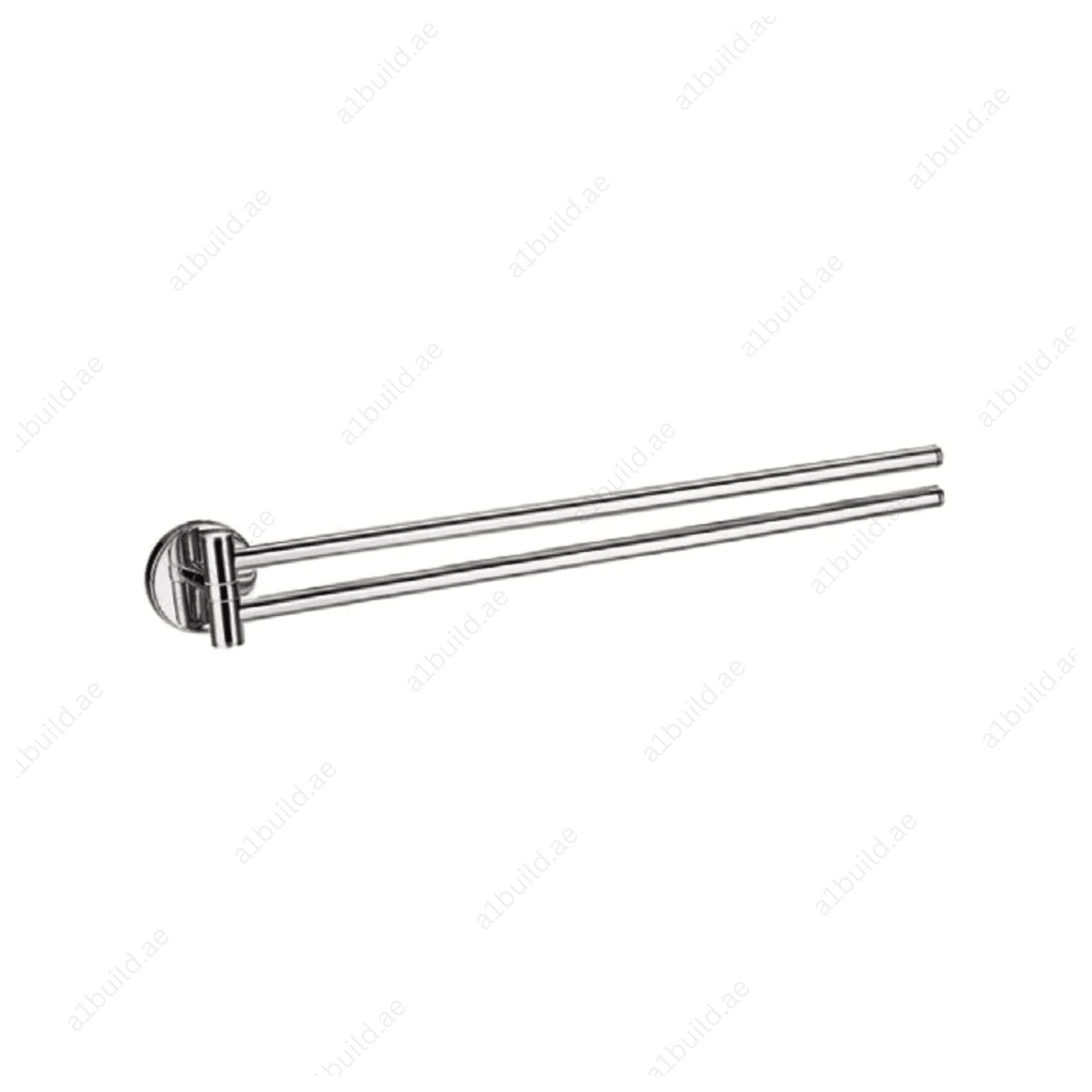 CALIBER Brass Adjustable Double Towel Bar in Chrome | Wall Fastening