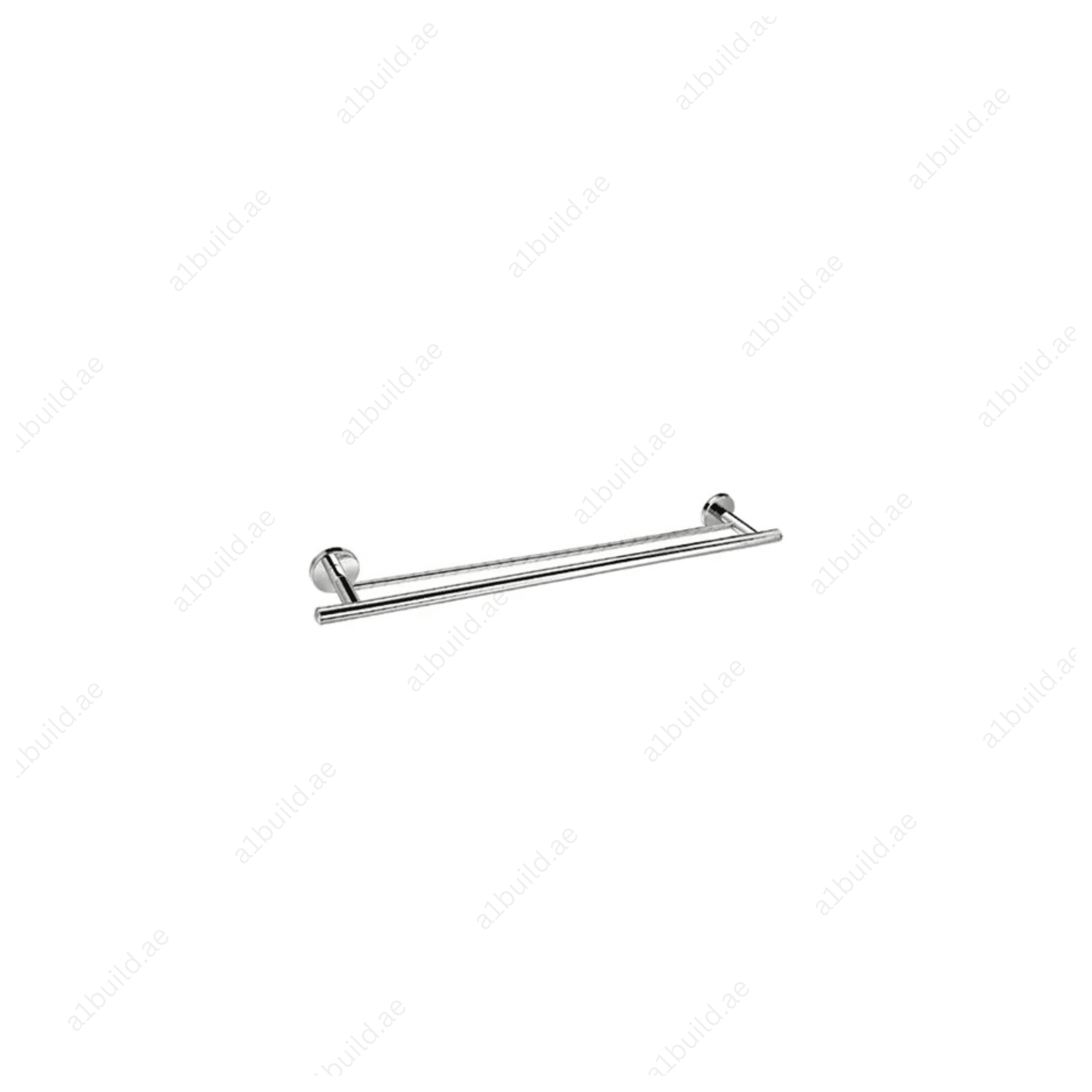 CALIBER Double Towel Bar in Chrome | Wall Fastening with Screws & Dowels