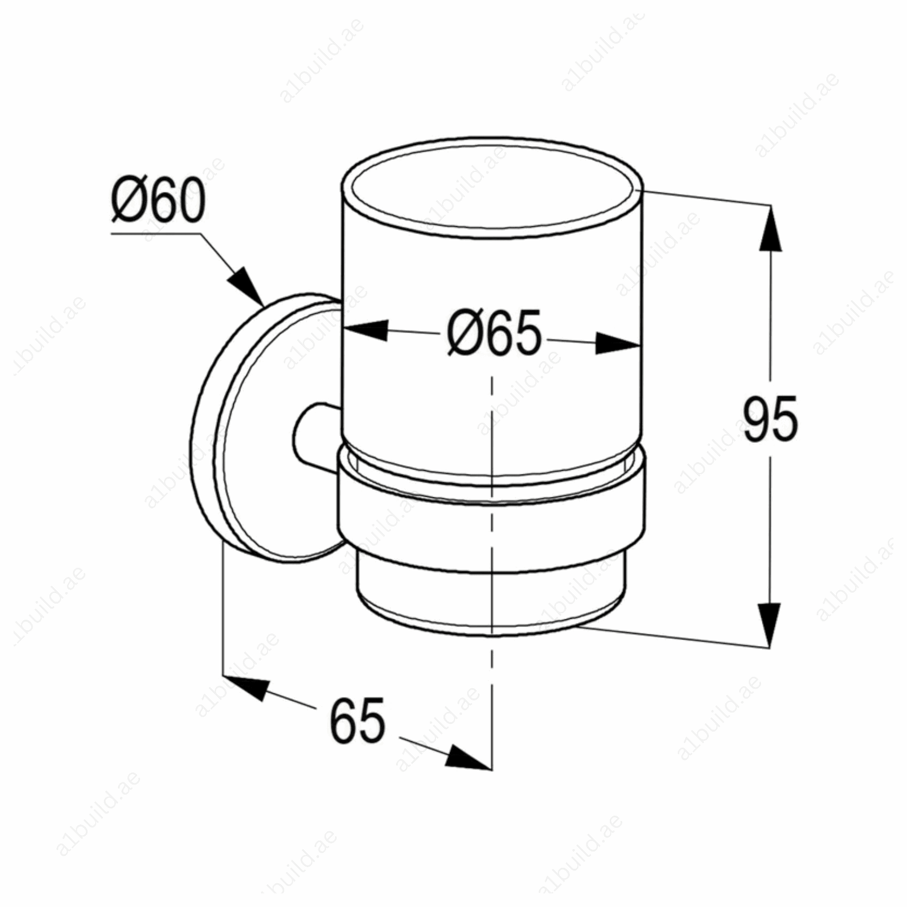 CALIBERTumblerHolder_GlasswithWallFastening