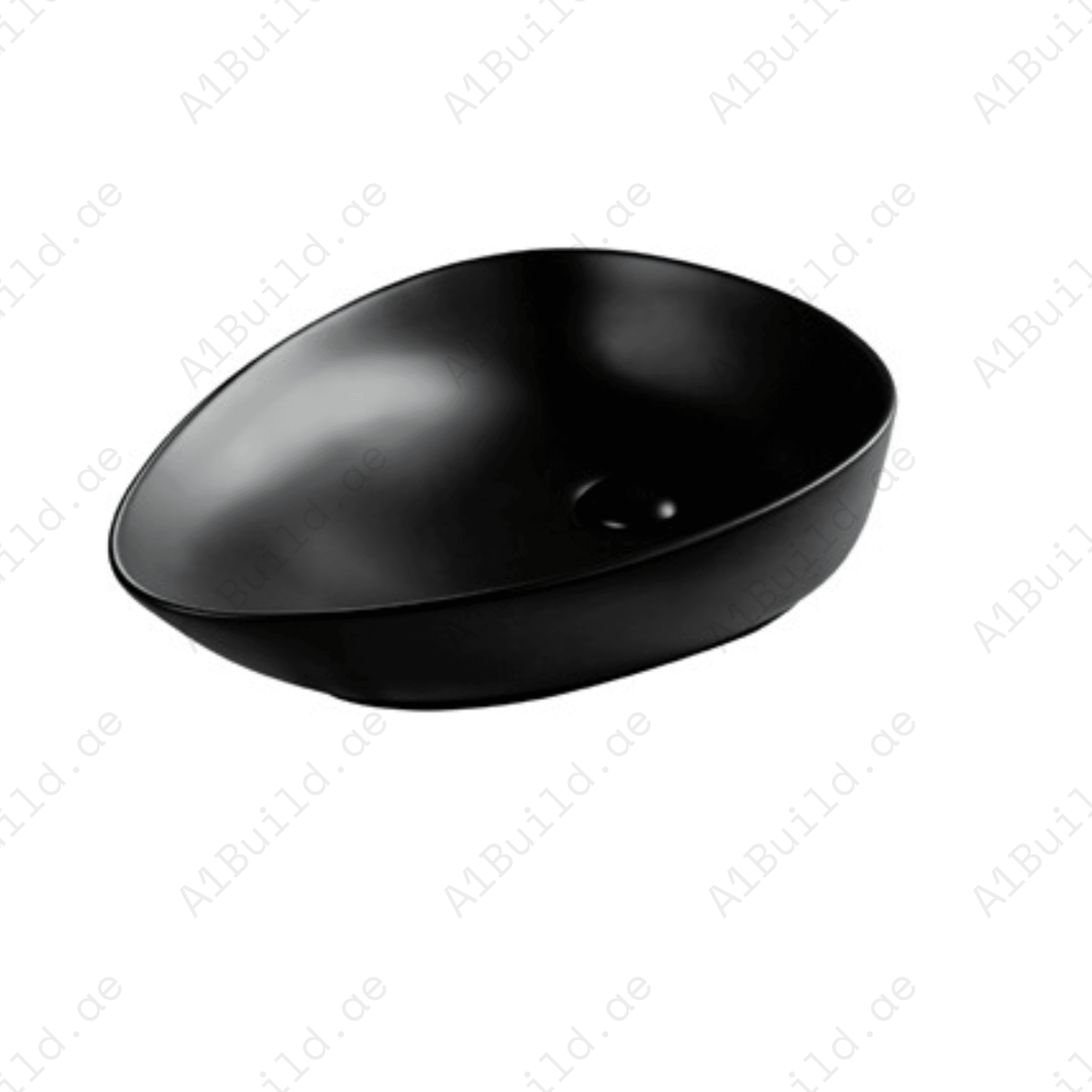 COUNTERTOP WASH BASIN W/O TAP HALE  500*390*145 MM, MATT BLACK