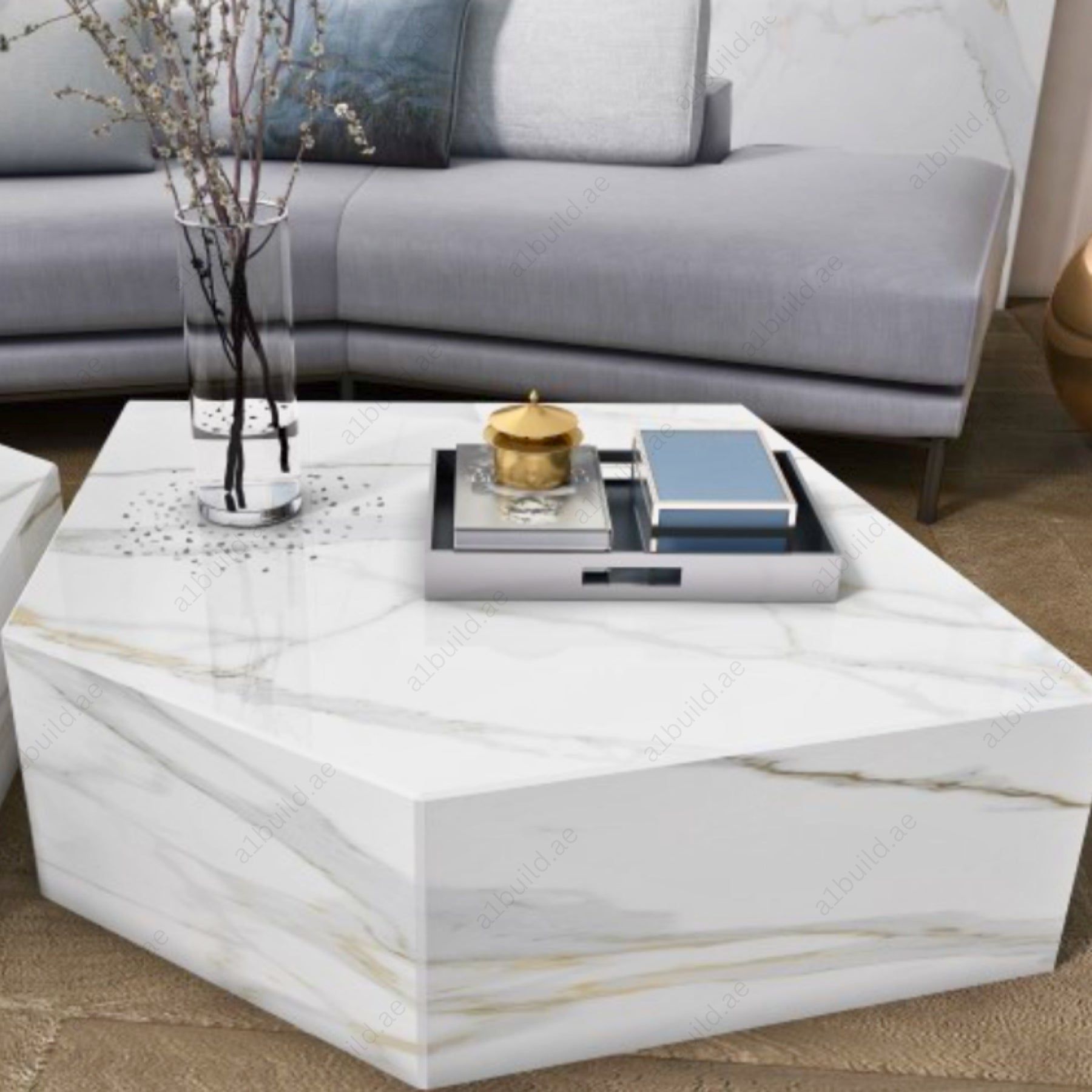 Calacutta Borghini (80x240cm 15mm Random Polished Finished Indoor Floor, Wall & Counter Slabs)
