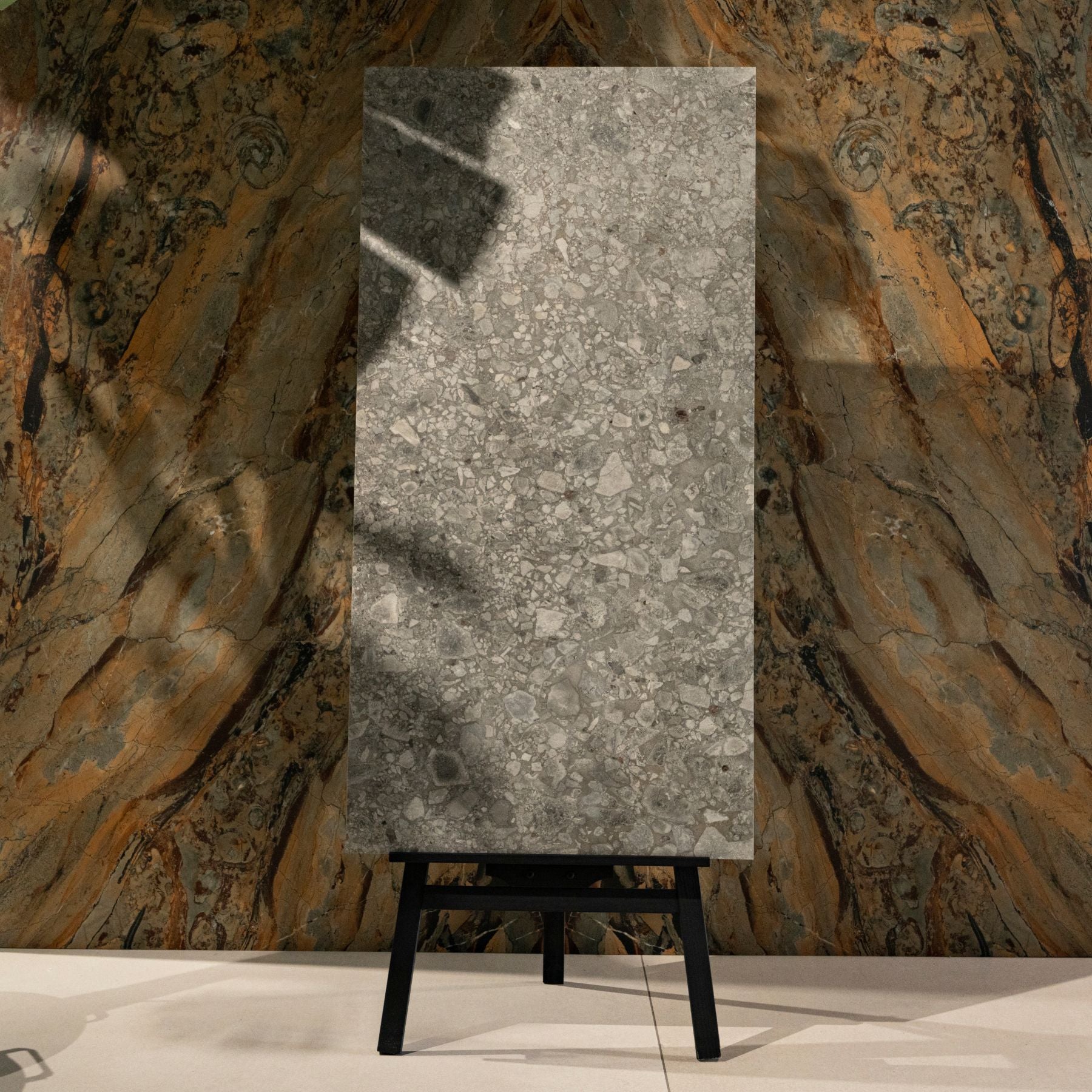 Ceppo De Natural porcelain tile 60x120cm 9mm thick features a natural stone look with durable porcelain performance for floor and wall applications.