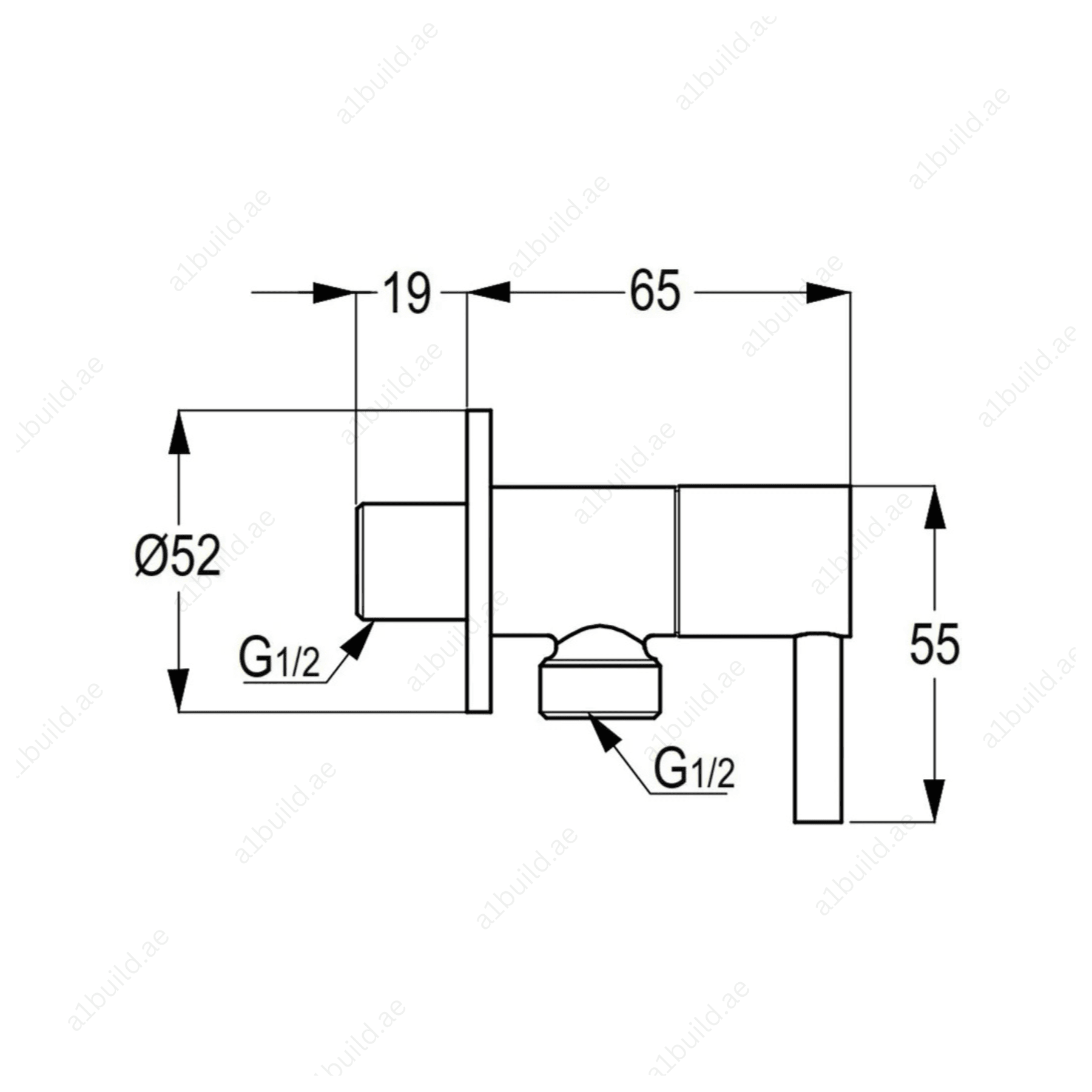 Chrome Brass Angle Valve 1/4 Turn – Premium Water Control Valve