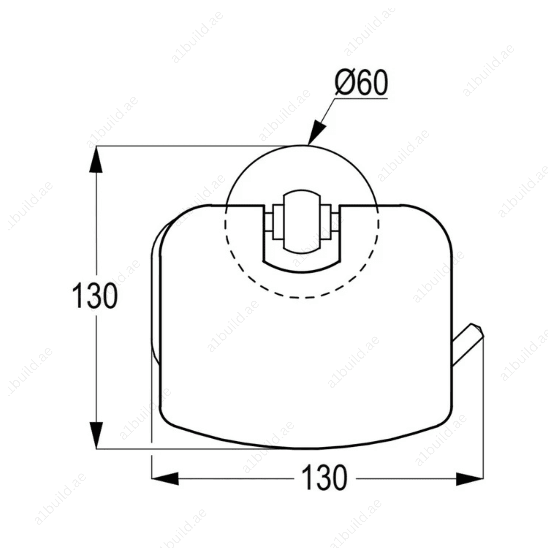 ChromePaperHolder_WallFasteningwithAdjustableGuidePlate