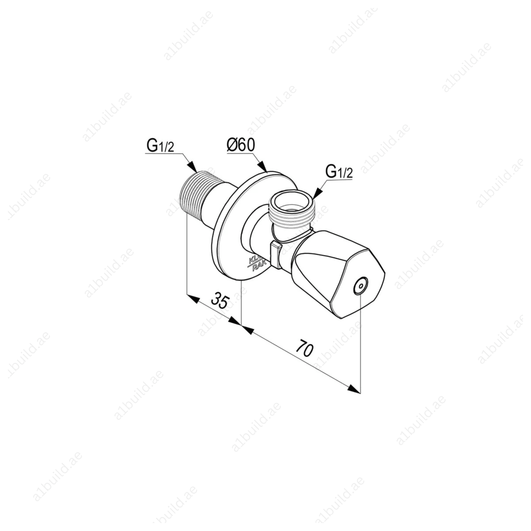 Chrome Brass Angle Valve – 1/4 Turn for Smooth Water Control